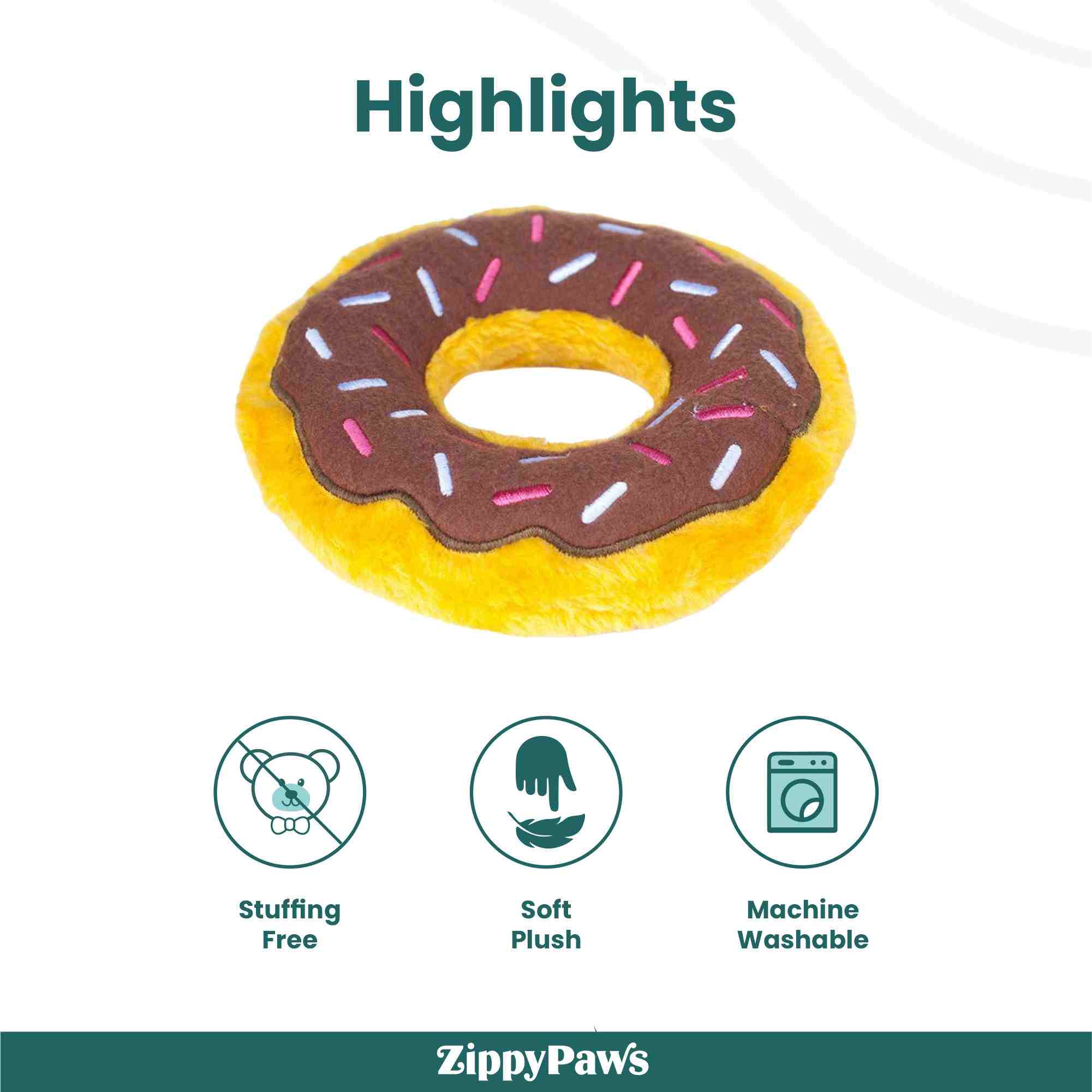 ZippyPaws Donutz Toy for Dogs - Chocolate