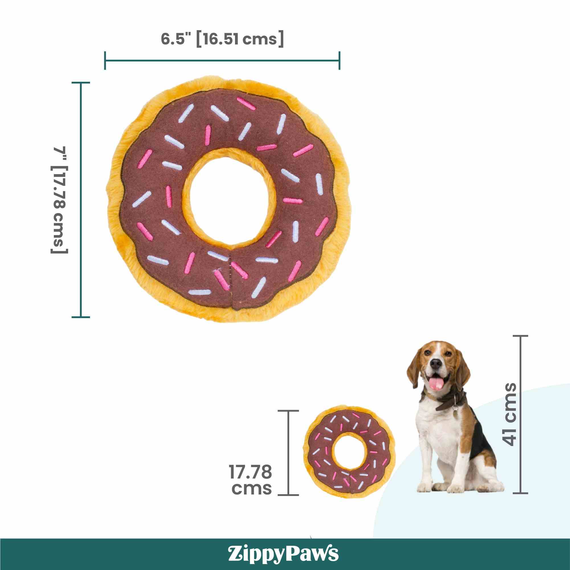 ZippyPaws Donutz Toy for Dogs - Chocolate