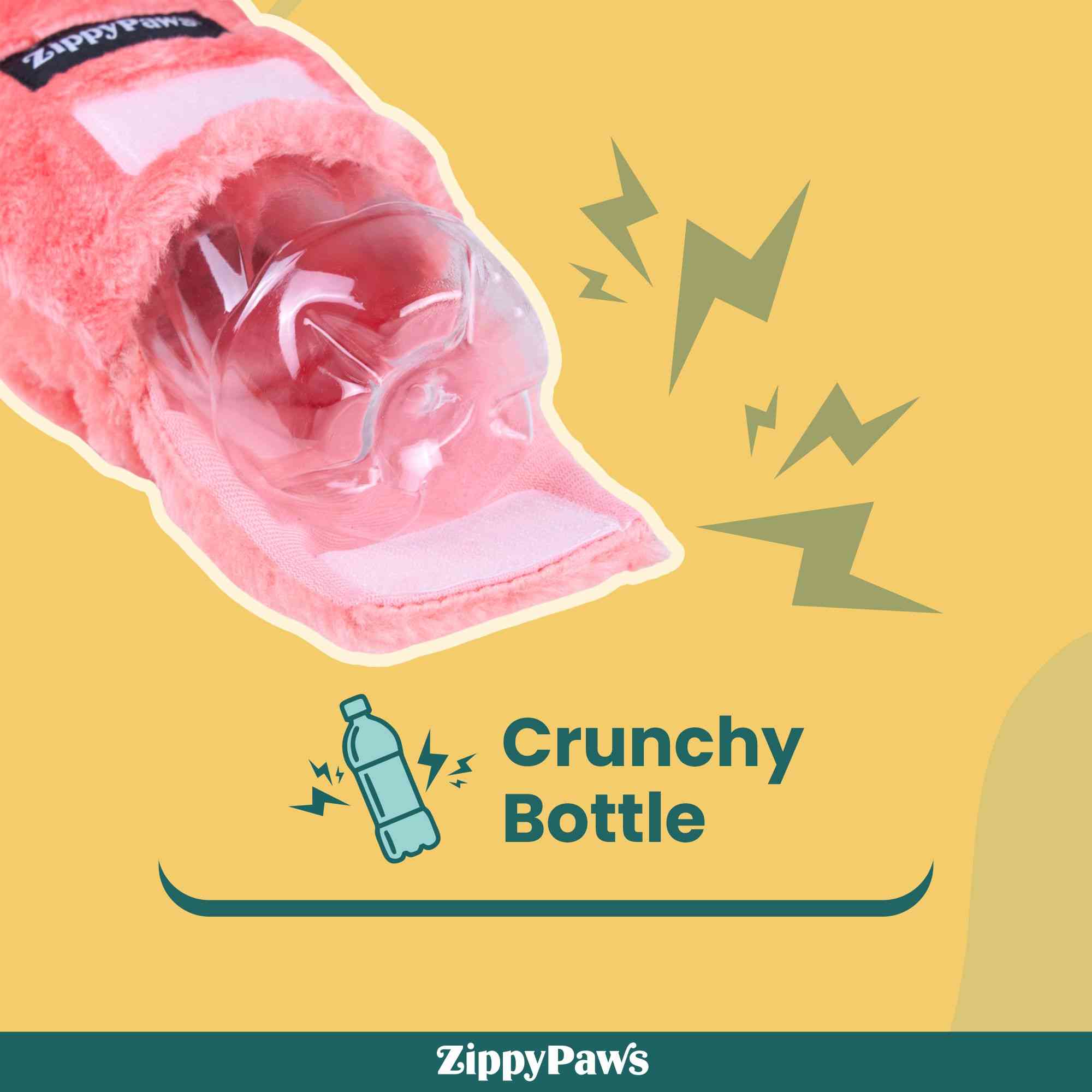 Zippy Paws Happy Hour Crusherz Dog Toys (Rose)