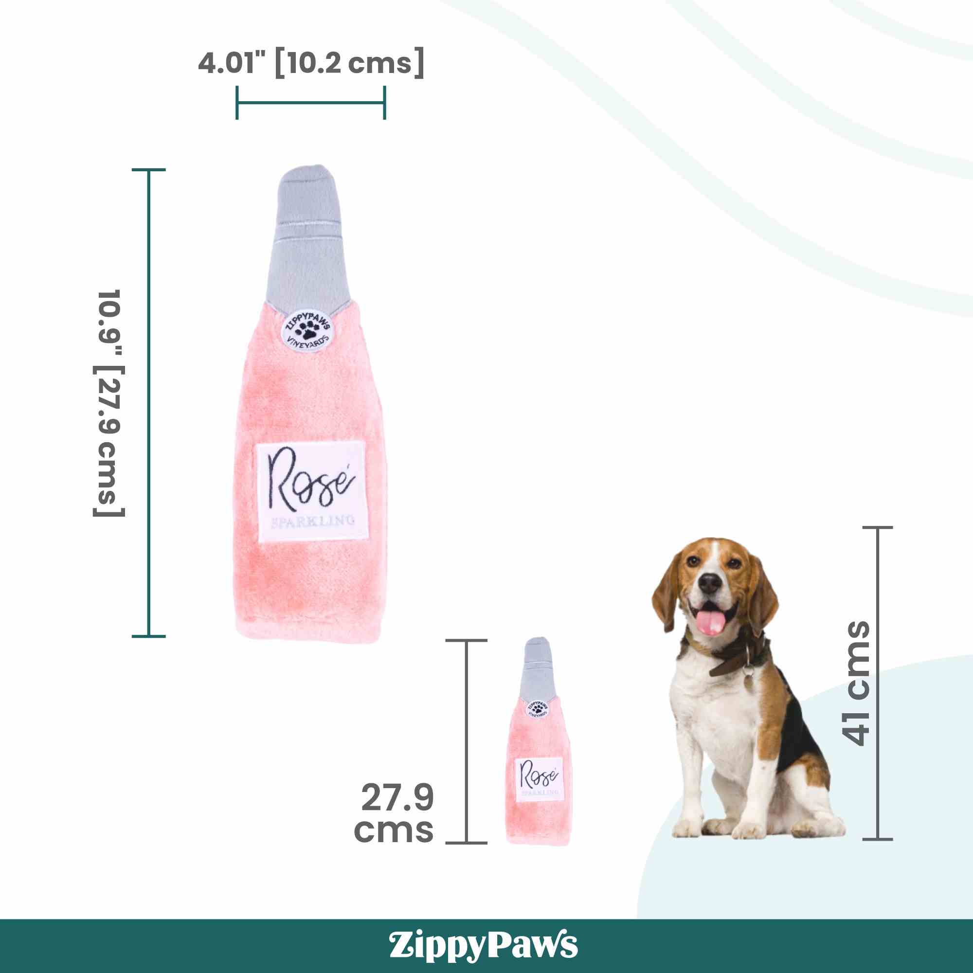 Zippy Paws Happy Hour Crusherz Dog Toys (Rose)