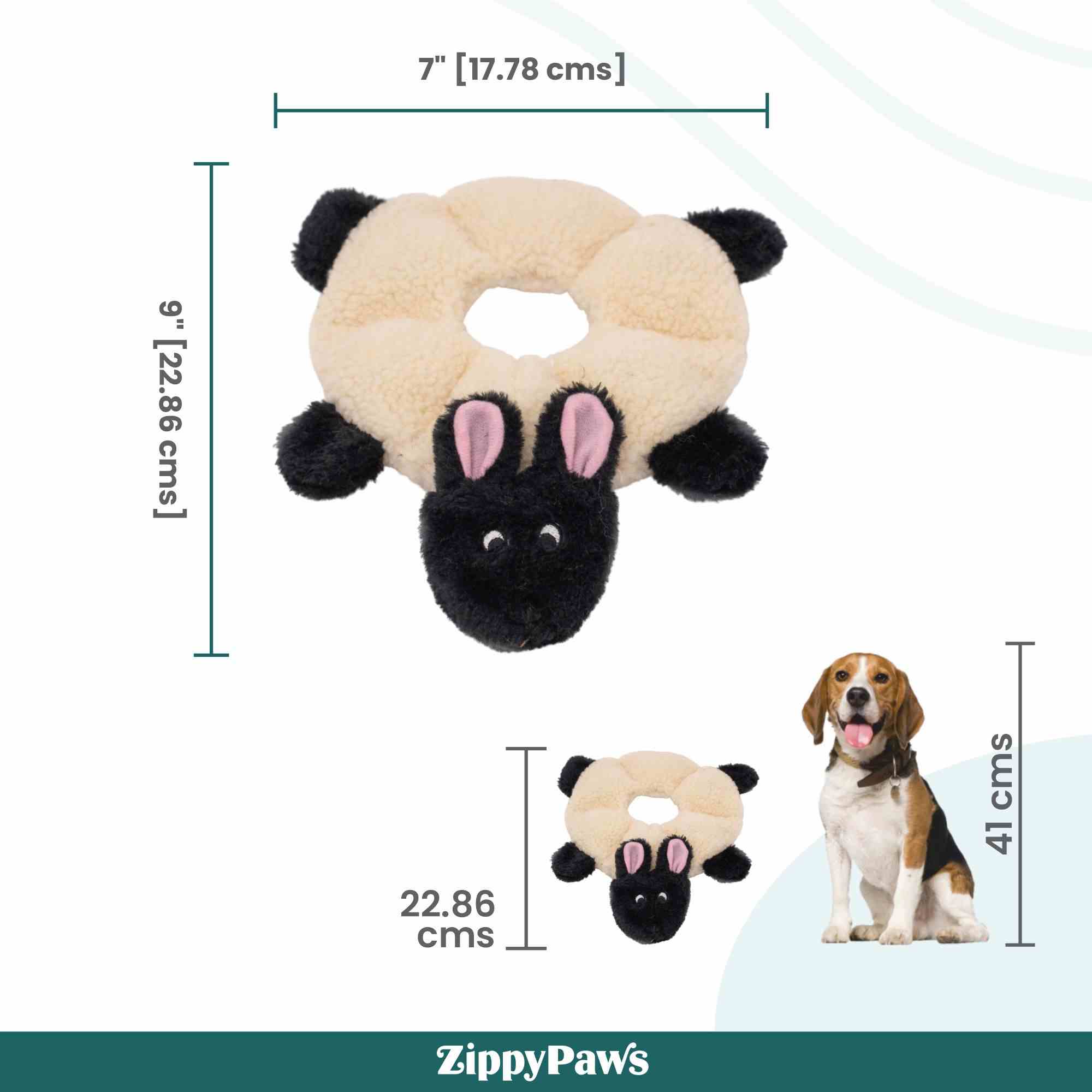 Zippypaws Loopy Sheep Dog Toy