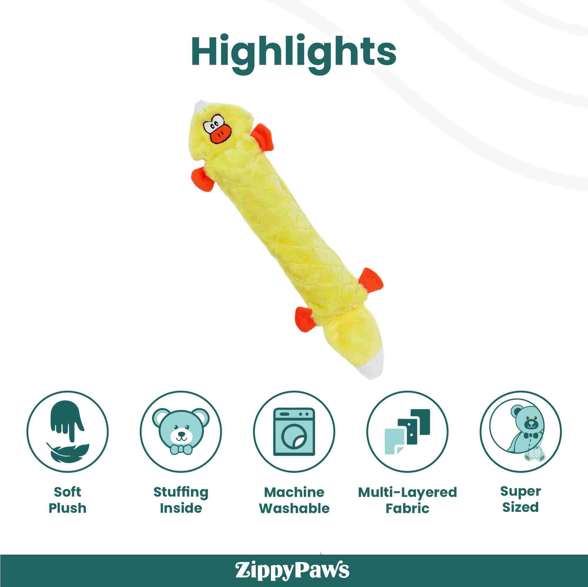 ZippyPaws Jigglerz Dog Toys, Duck