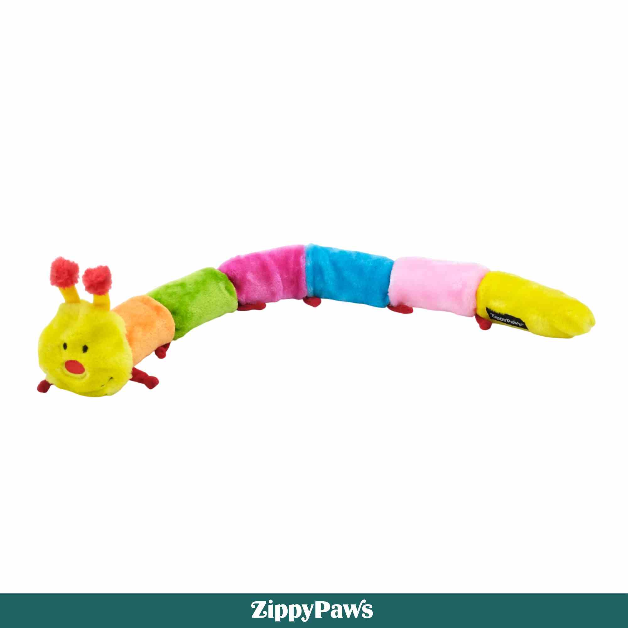 ZippyPaws Caterpillar Deluxe with 6 Blaster Squeakers Dog Toys