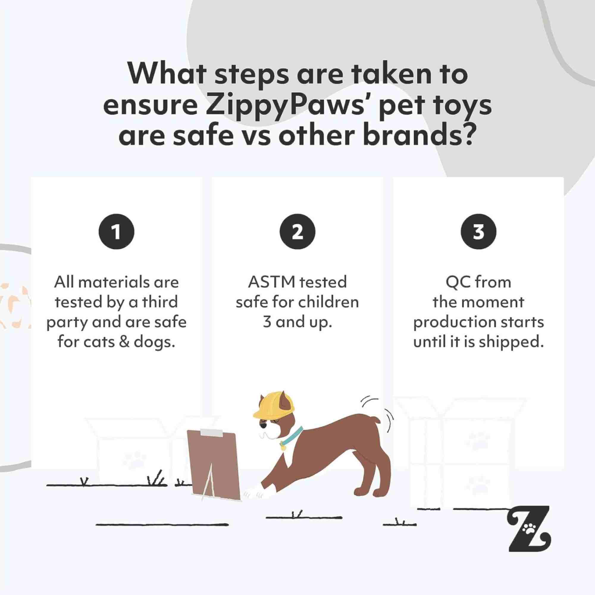 ZippyPaws Caterpillar Deluxe with 6 Blaster Squeakers Dog Toys