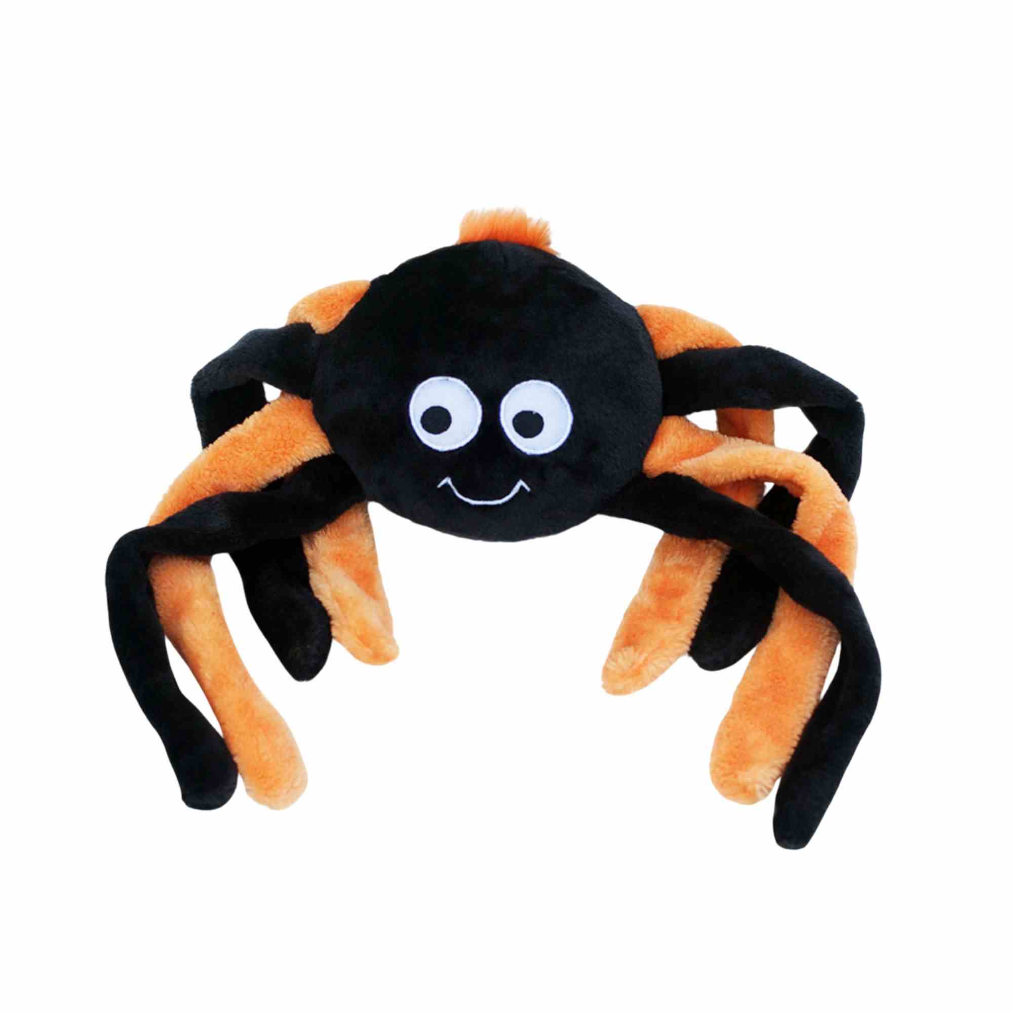 ZippyPaws Halloween Grunterz Spider Dog Toys (Orange)