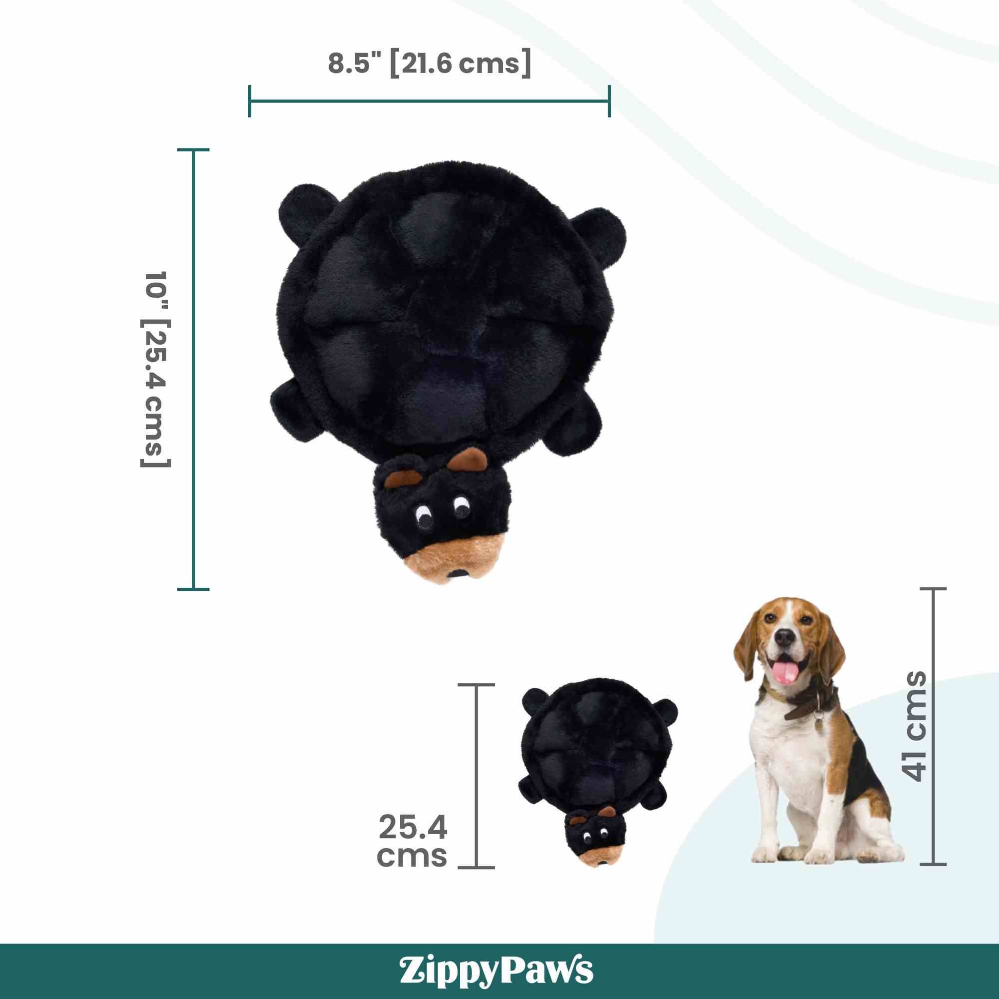 ZippyPaws Squeakie Crawler Bubba the Bear Toy for Dogs