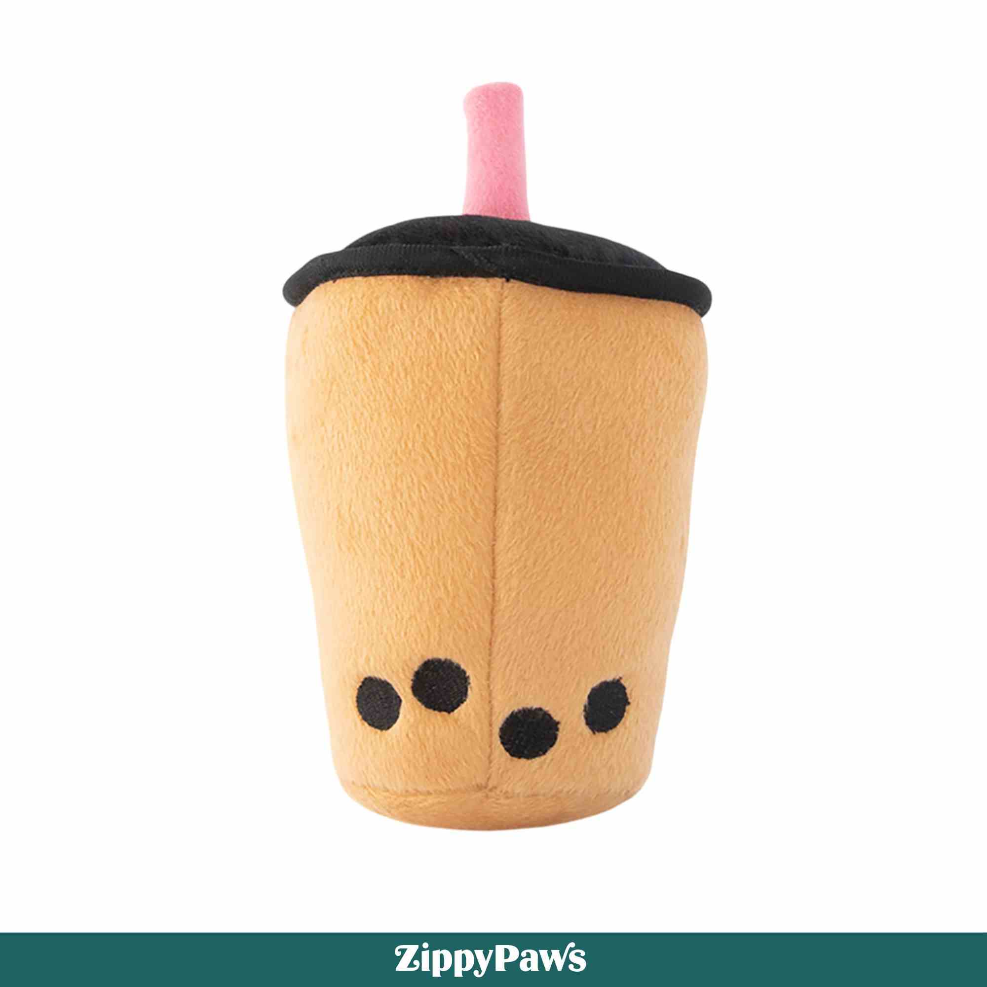 ZippyPaws NomNomz Boba Milk Tea Plush Toy for Dogs