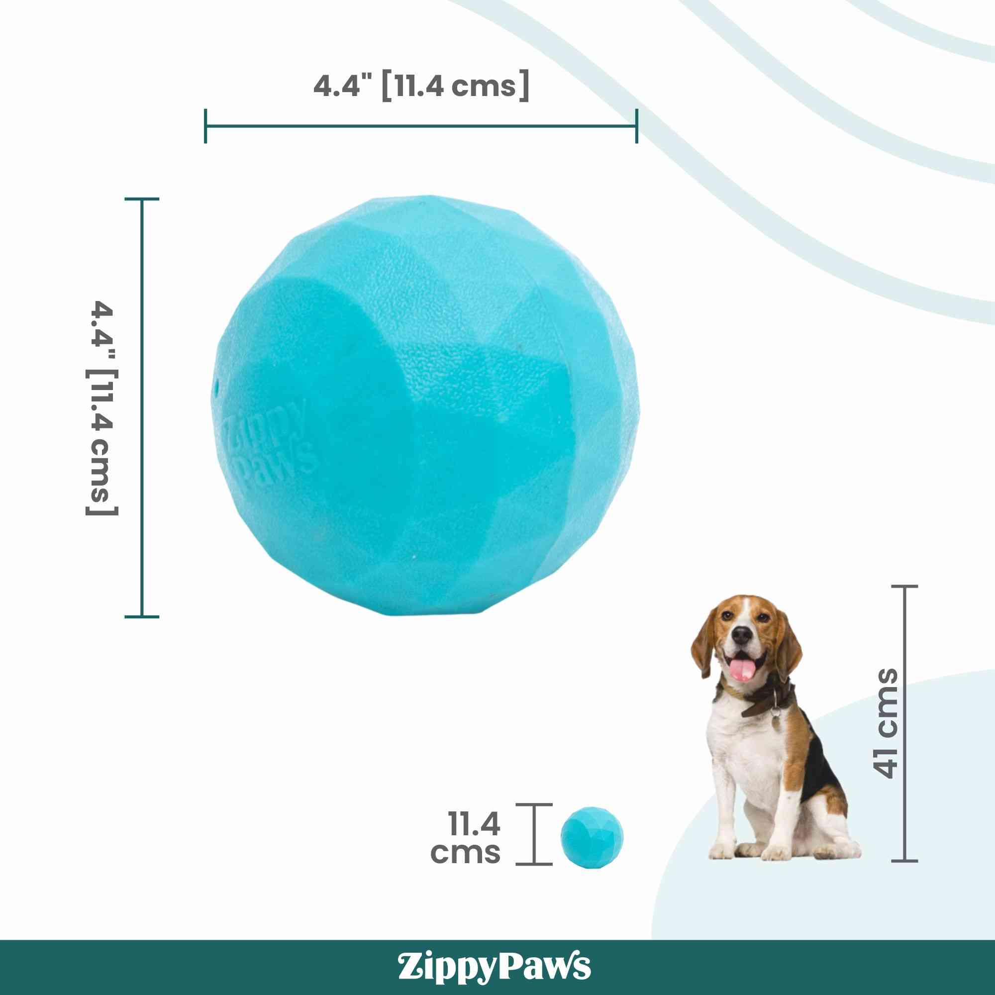 ZippyPaws Tuff Waggle Babble Ball Dog Toys - Jumbo