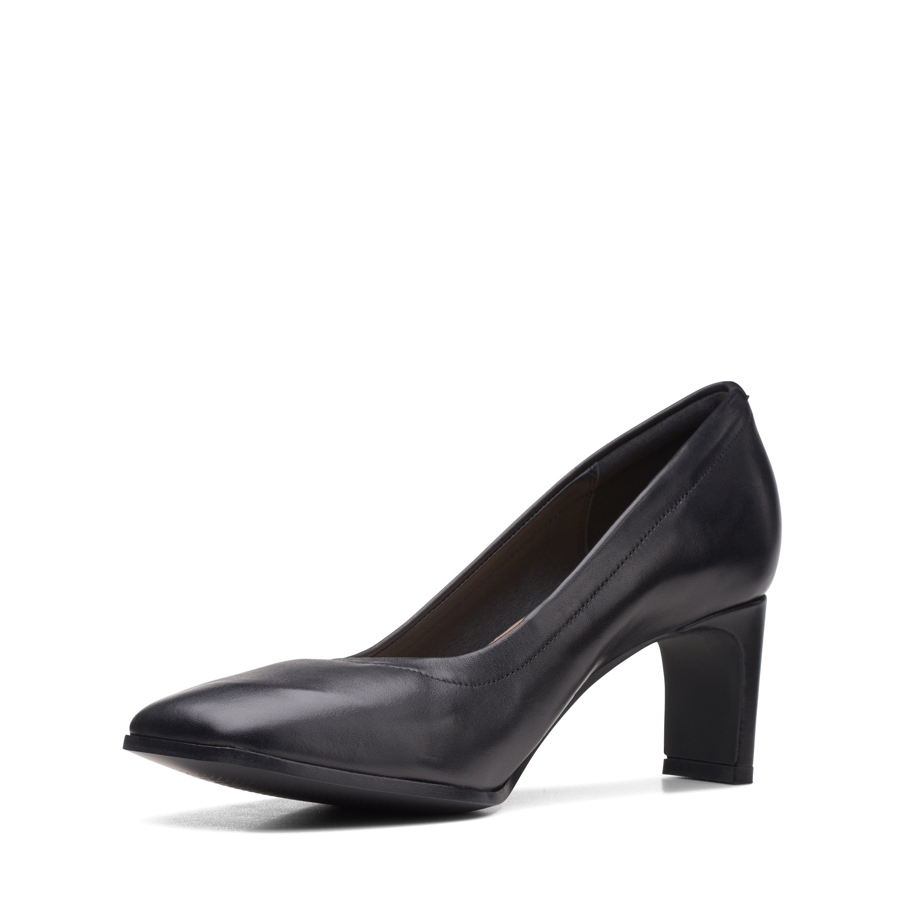 Women's Black Leather Stilettos