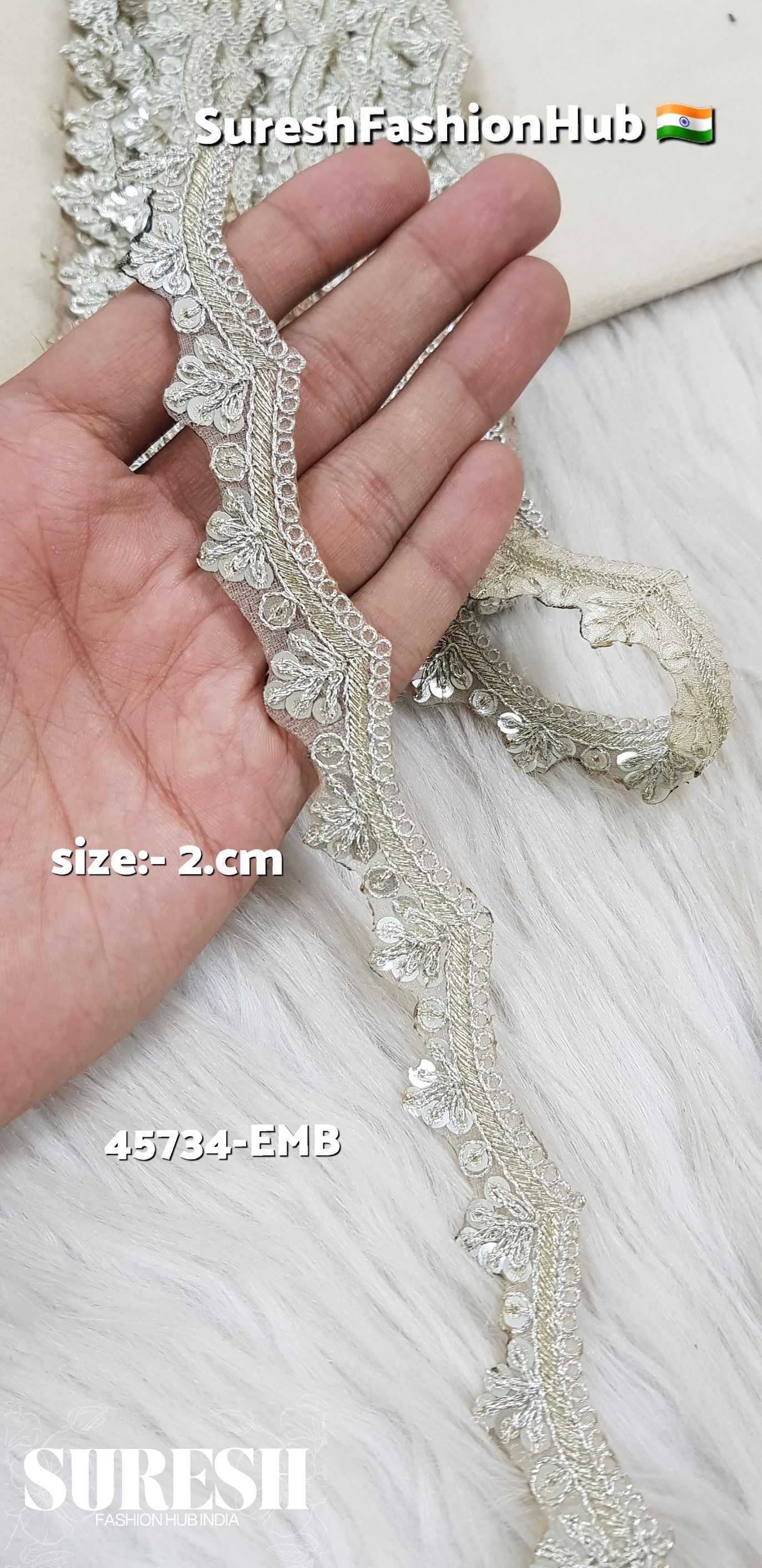 Water  Elegant Dori Zari & Sequence Organza Lace
