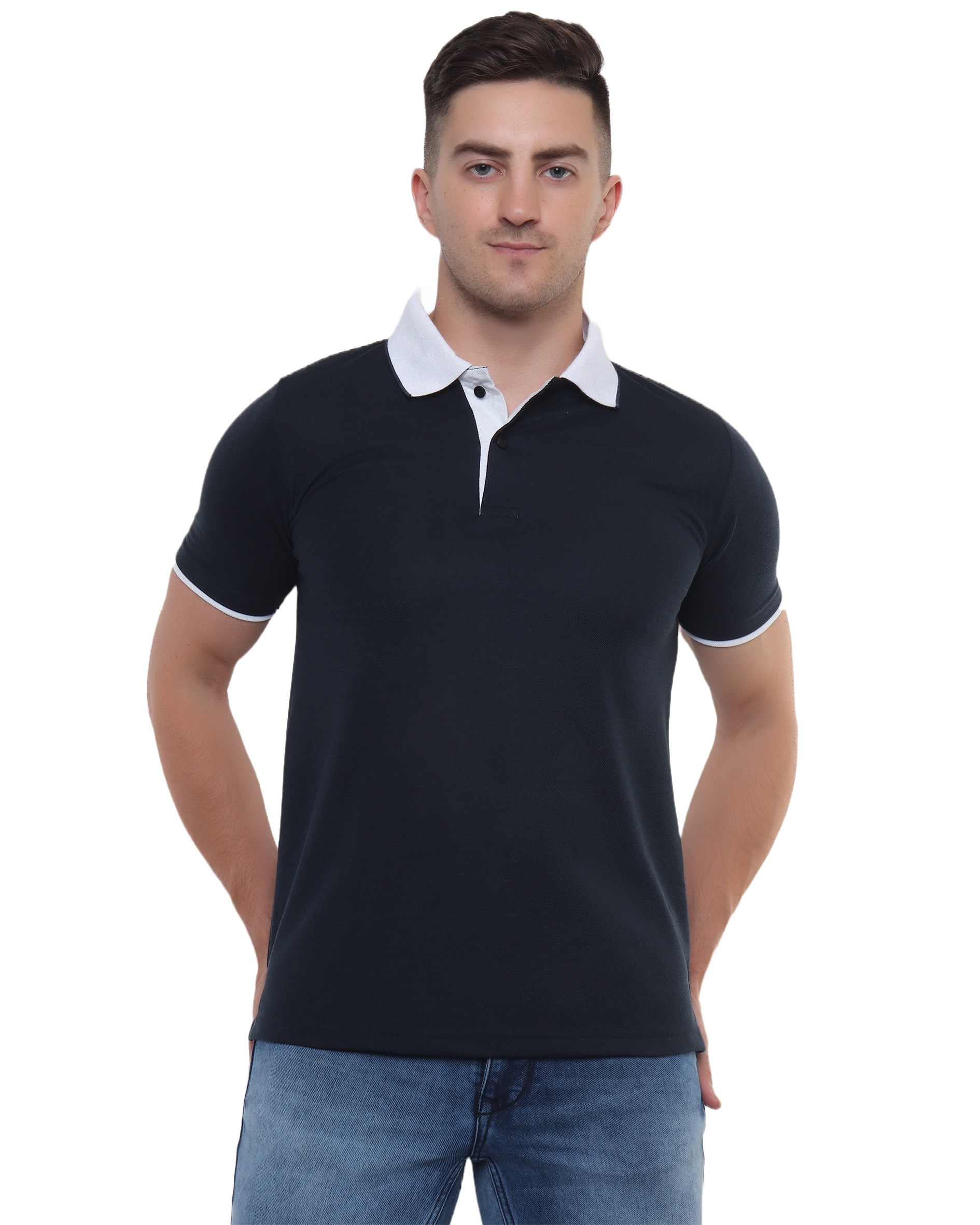 Navy Blue Polo T Shirt