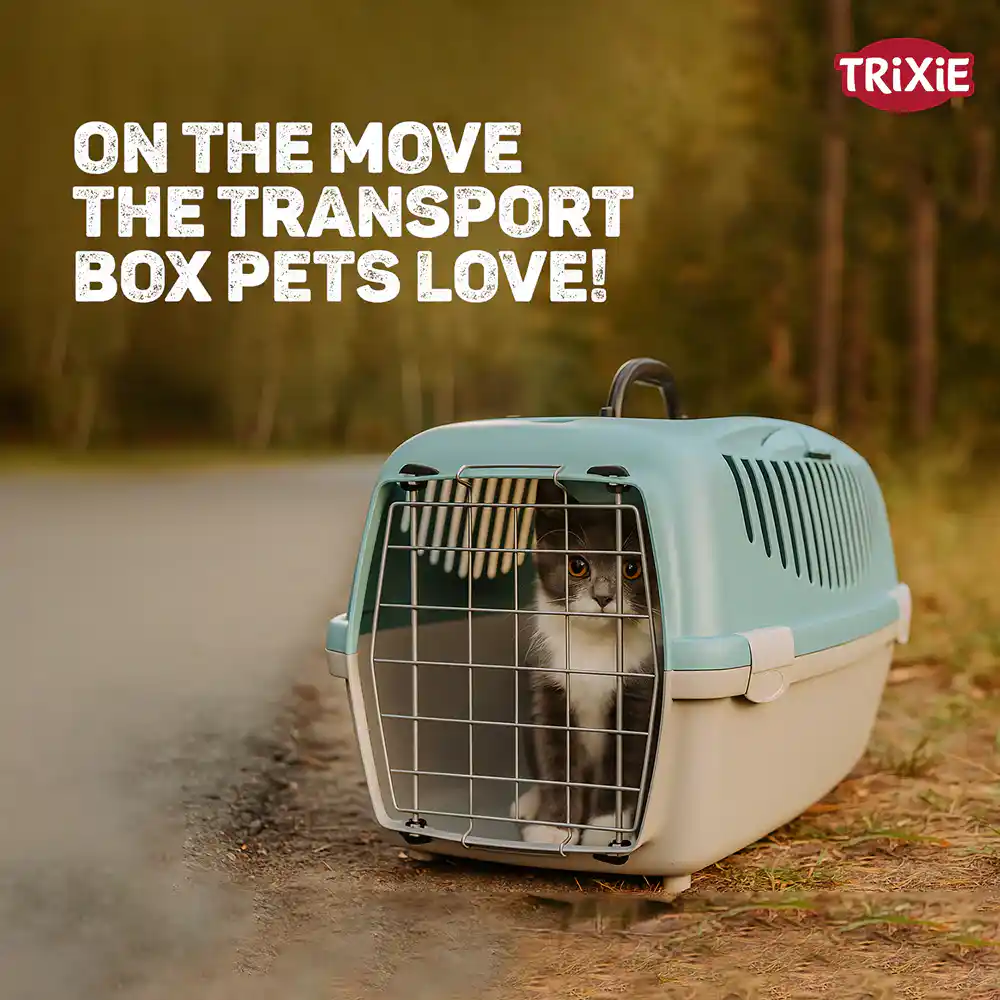 Trixie Capri 3 Open Top Carrier for Dogs and Cats (Light Grey/Sage)