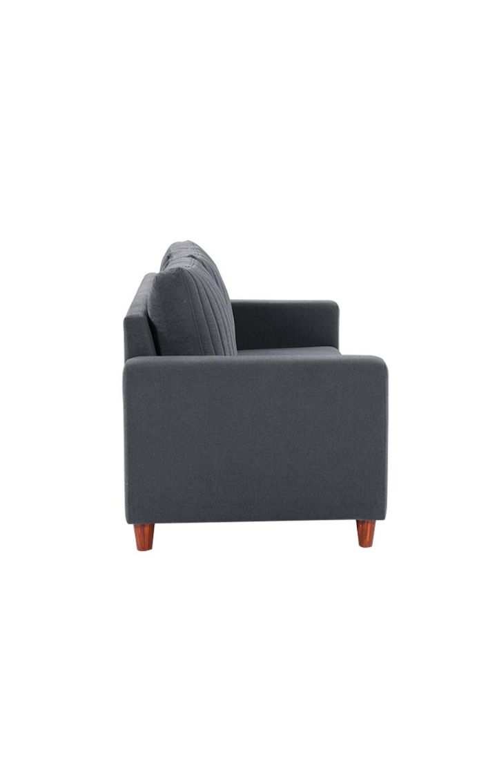 neudot Roman Sofa for Living Room |3 Persons Sofa|Premium Fabric with Cushioned Armrest | Solid Wood Frame|3 Seater in Graphite Grey Color