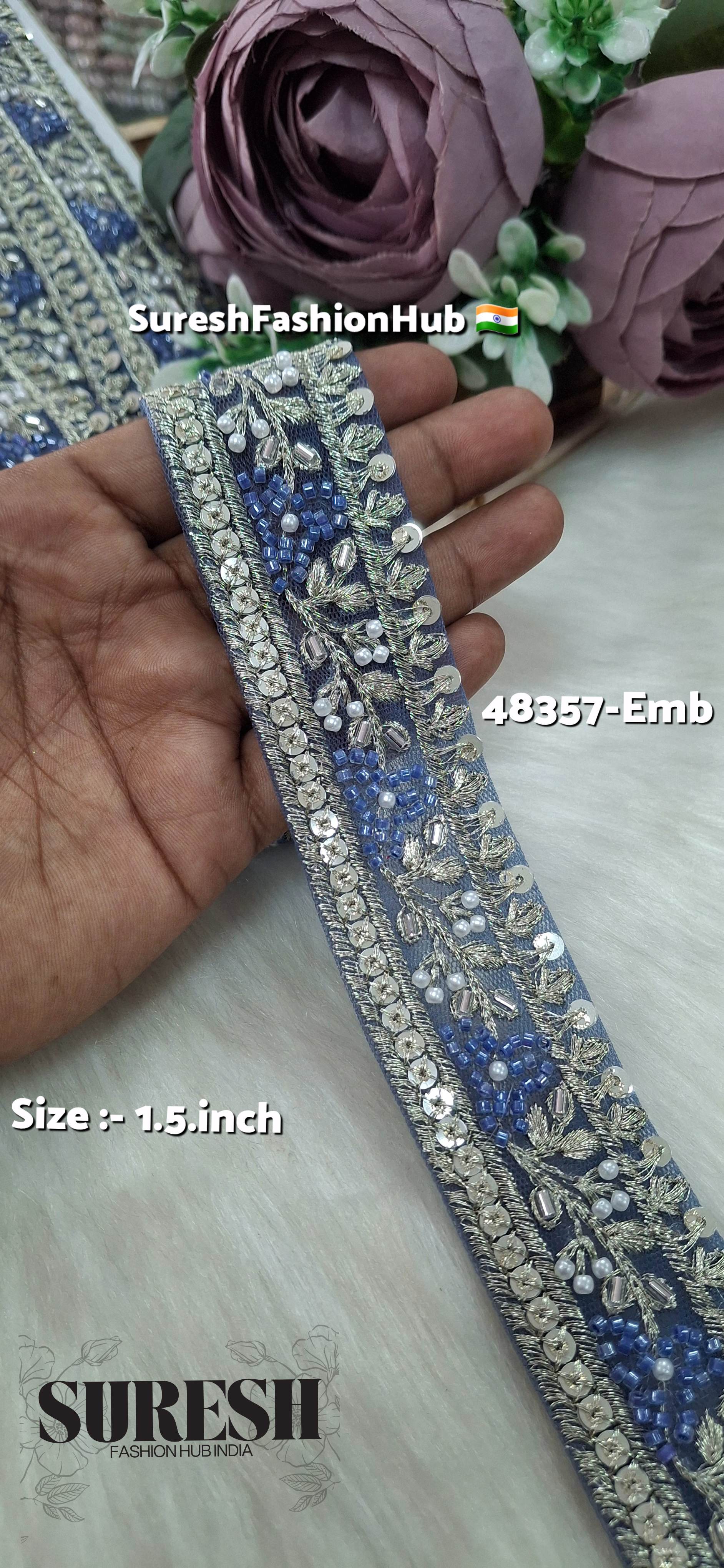 Beaded Floral Grace Net Embroidered Lace