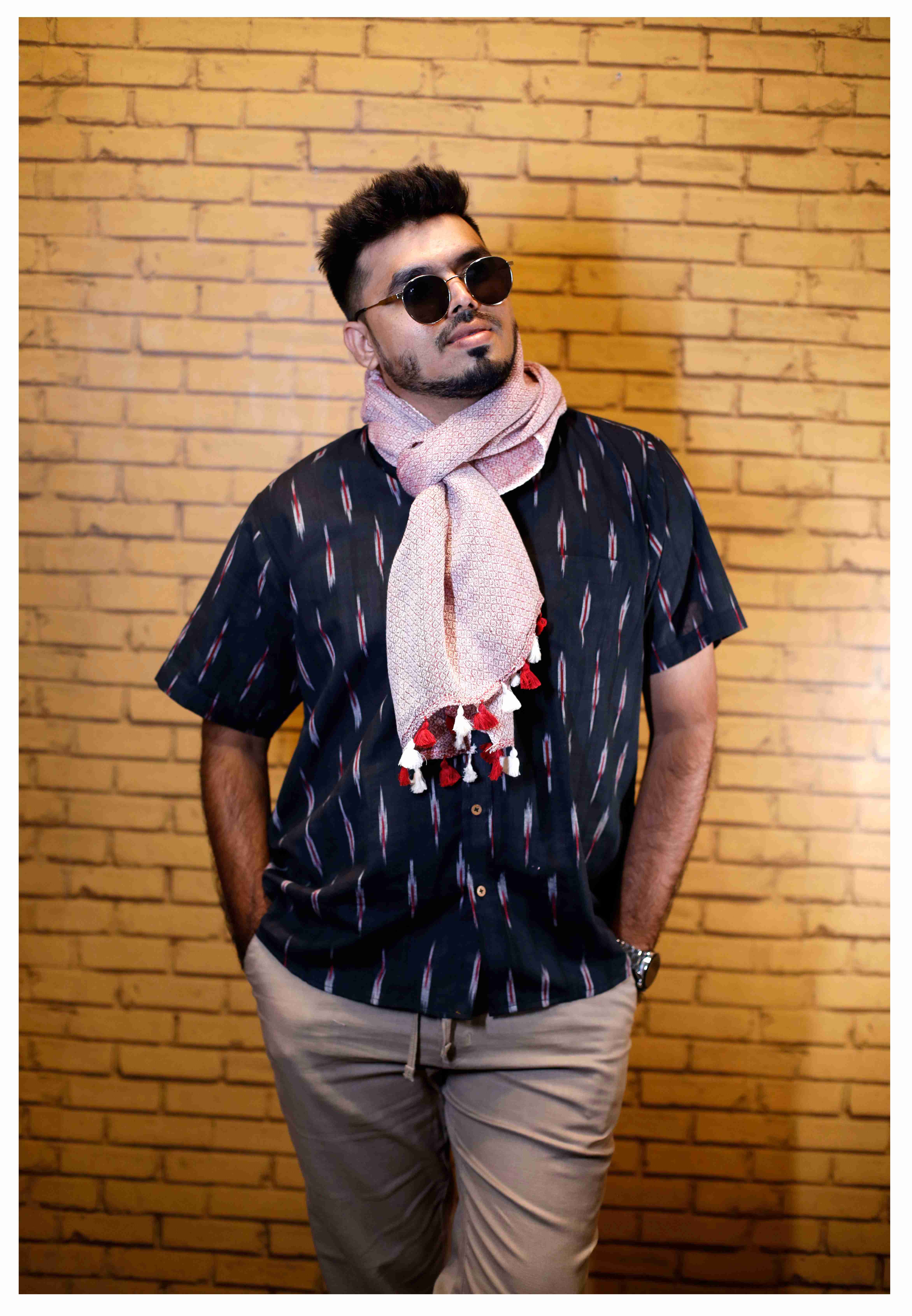 Linen Stole Maroon
