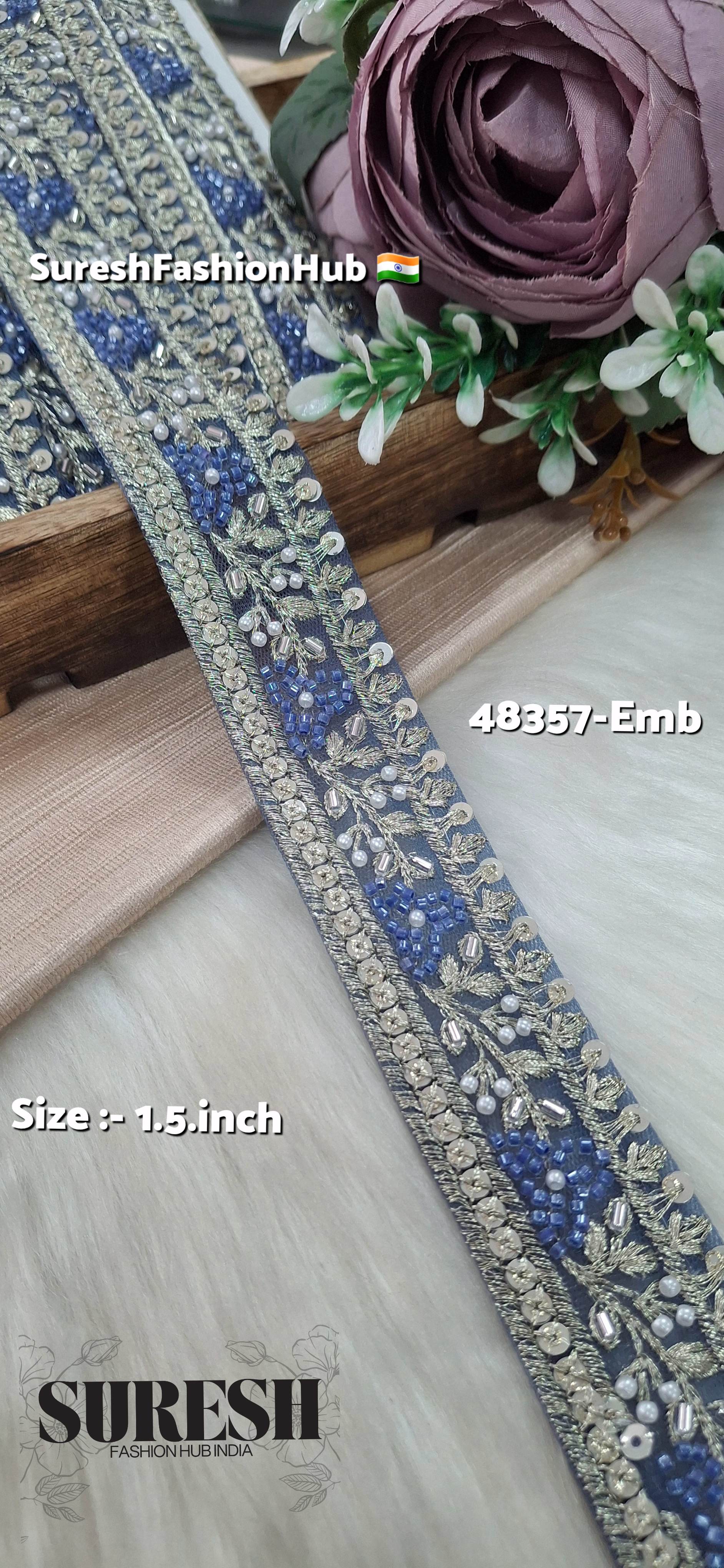 Beaded Floral Grace Net Embroidered Lace