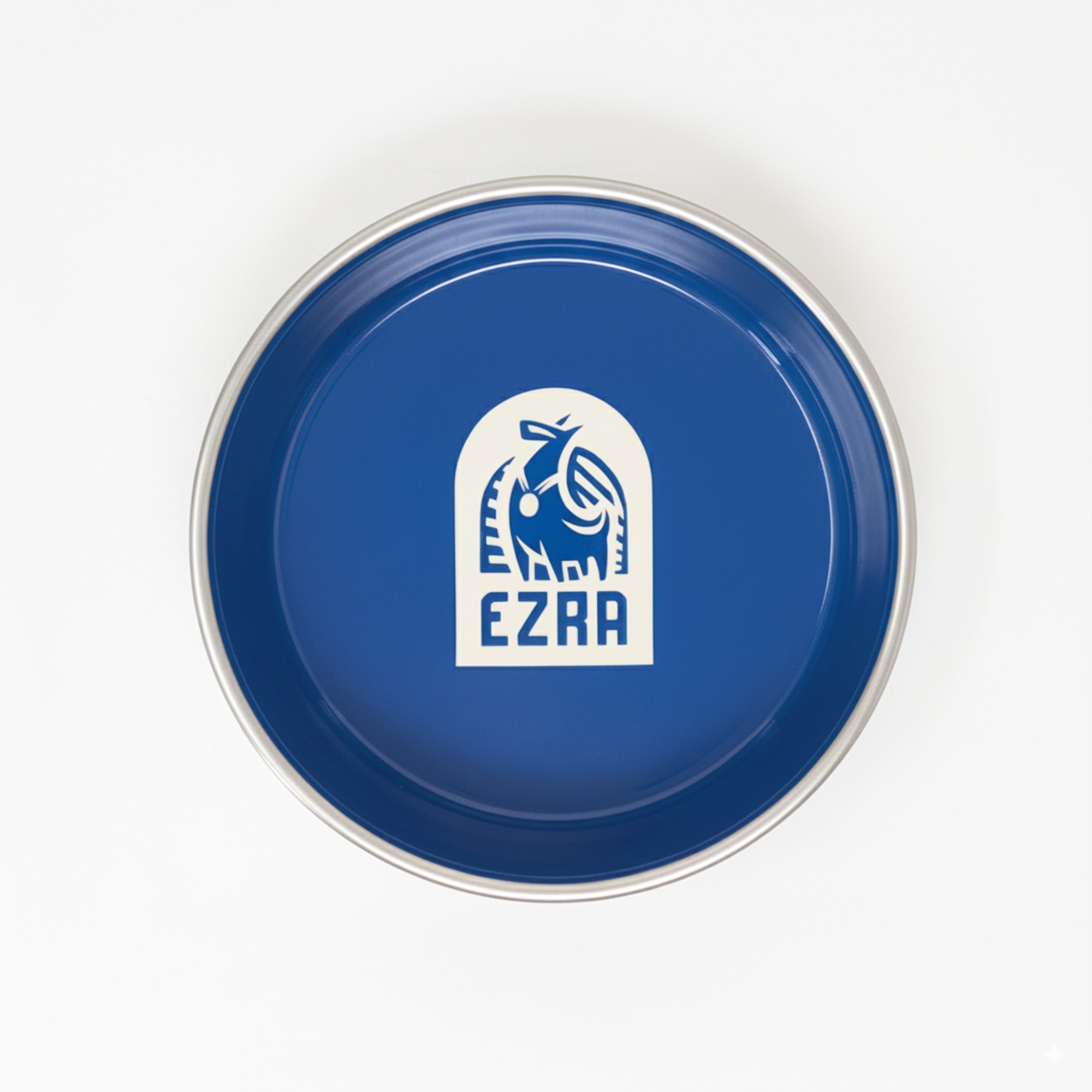 Ezra Anti Skid Rubber Grip, Stainless Steel Bowls for Dog, Midnight Blue
