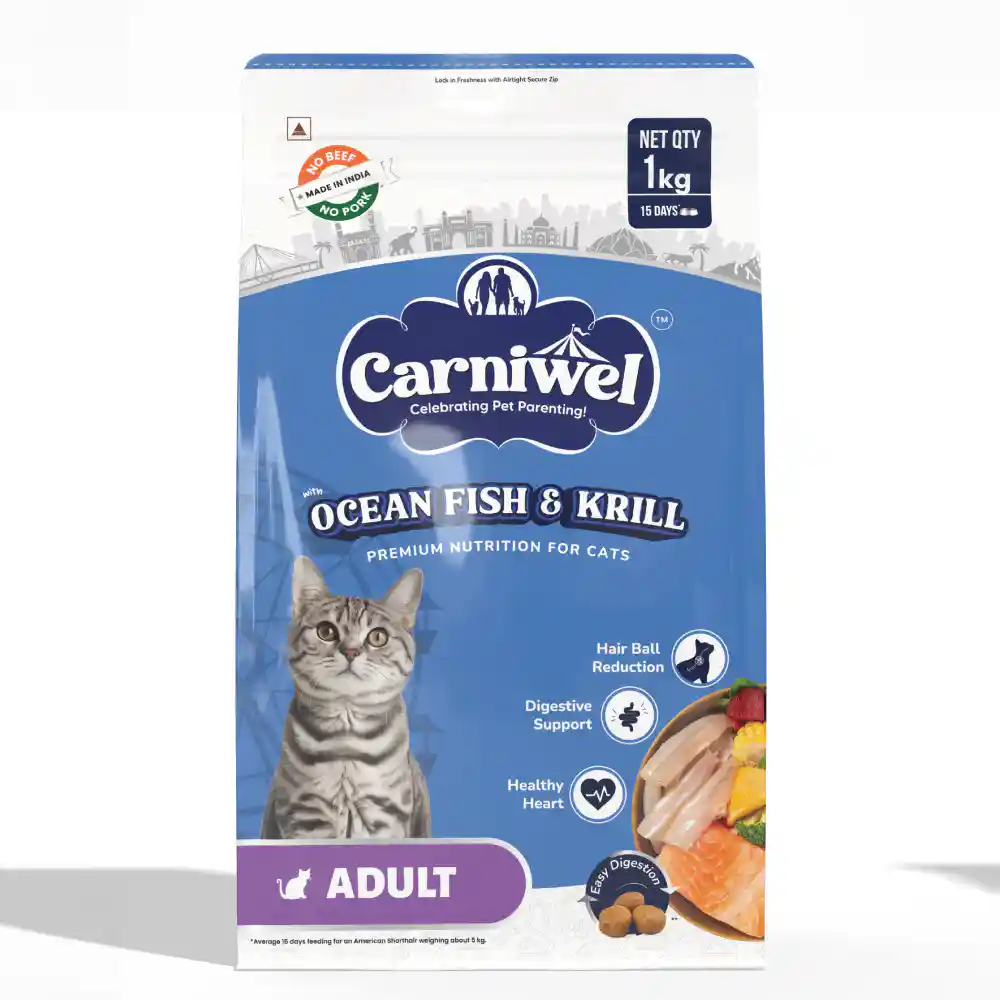 Carniwel Ocean Fish & Krill Food for Cats Adult 3kg – (Best Before Apr’26)