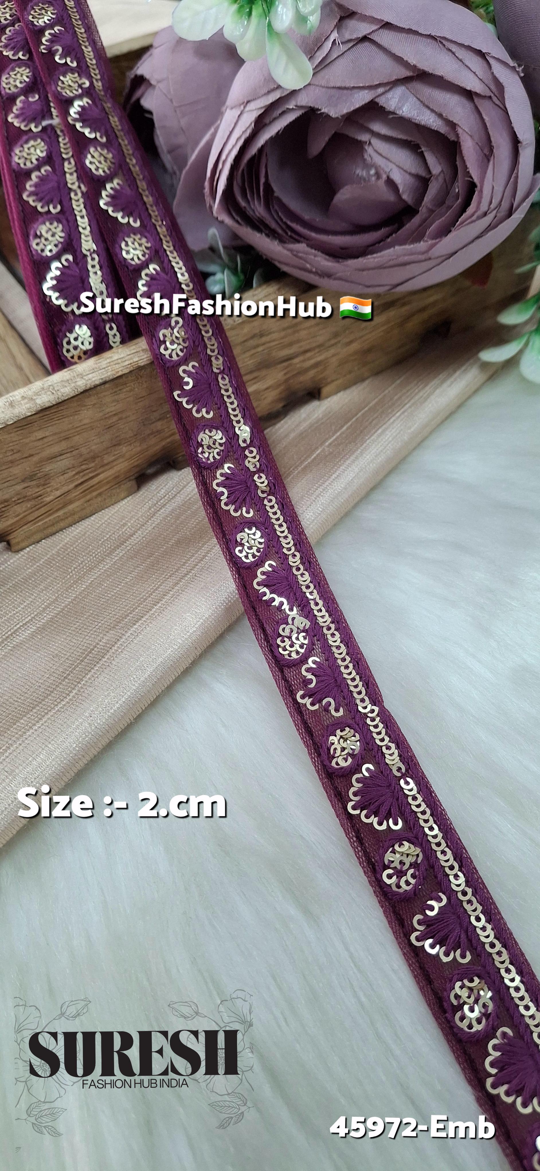 Majenta Tone-on-Tone Embroidery Lace