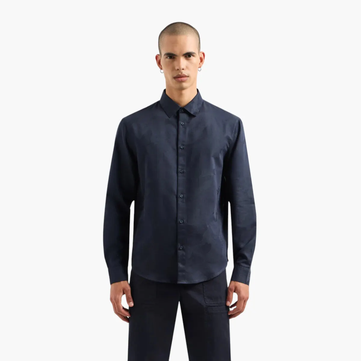 Regular Fit Camouflage Cotton Shirt