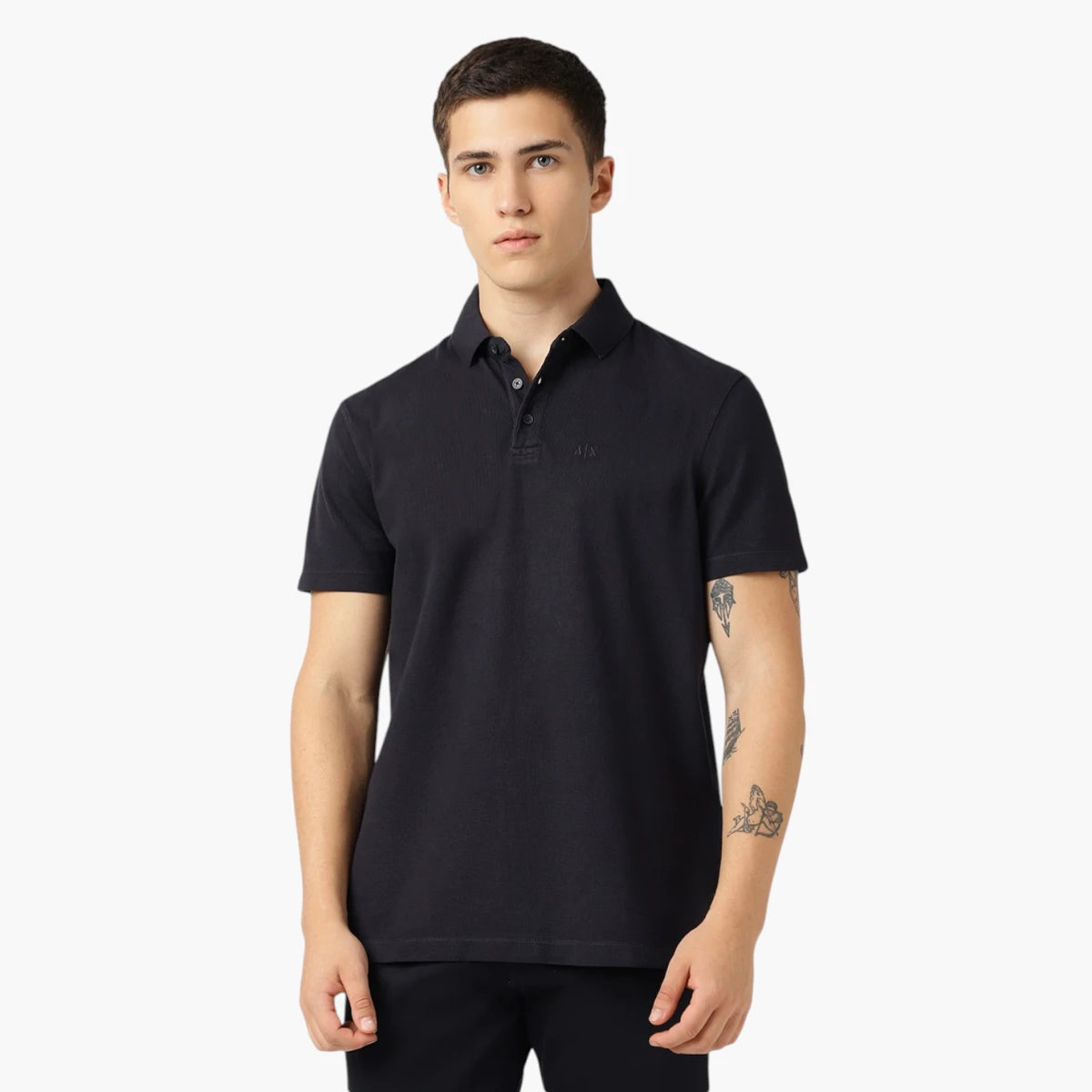 Regular Fit Cotton Polo Shirt With Tonal Embroidered Branding