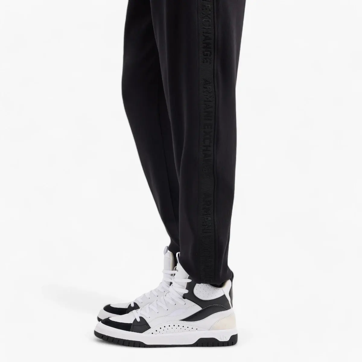 Regular Fit Cotton Joggers With Logo Tape And Embroidered Logo