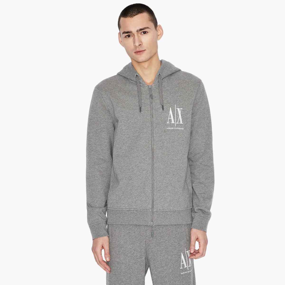 Icon Logo Zip Up Hooded Sweatshirt