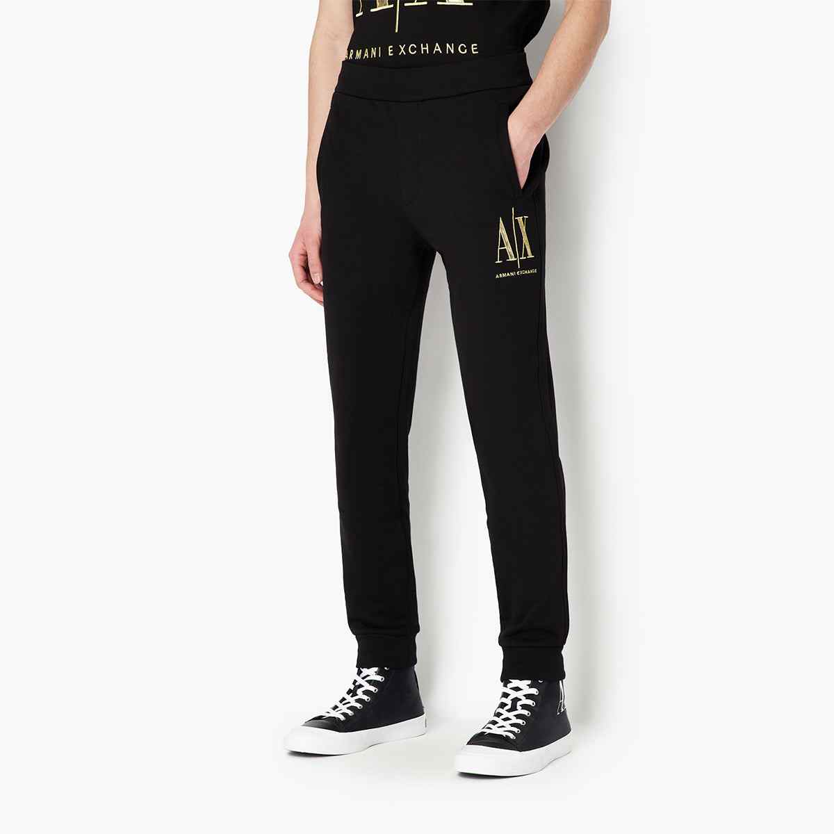 Icon Contrast Logo Cotton Sweatpants