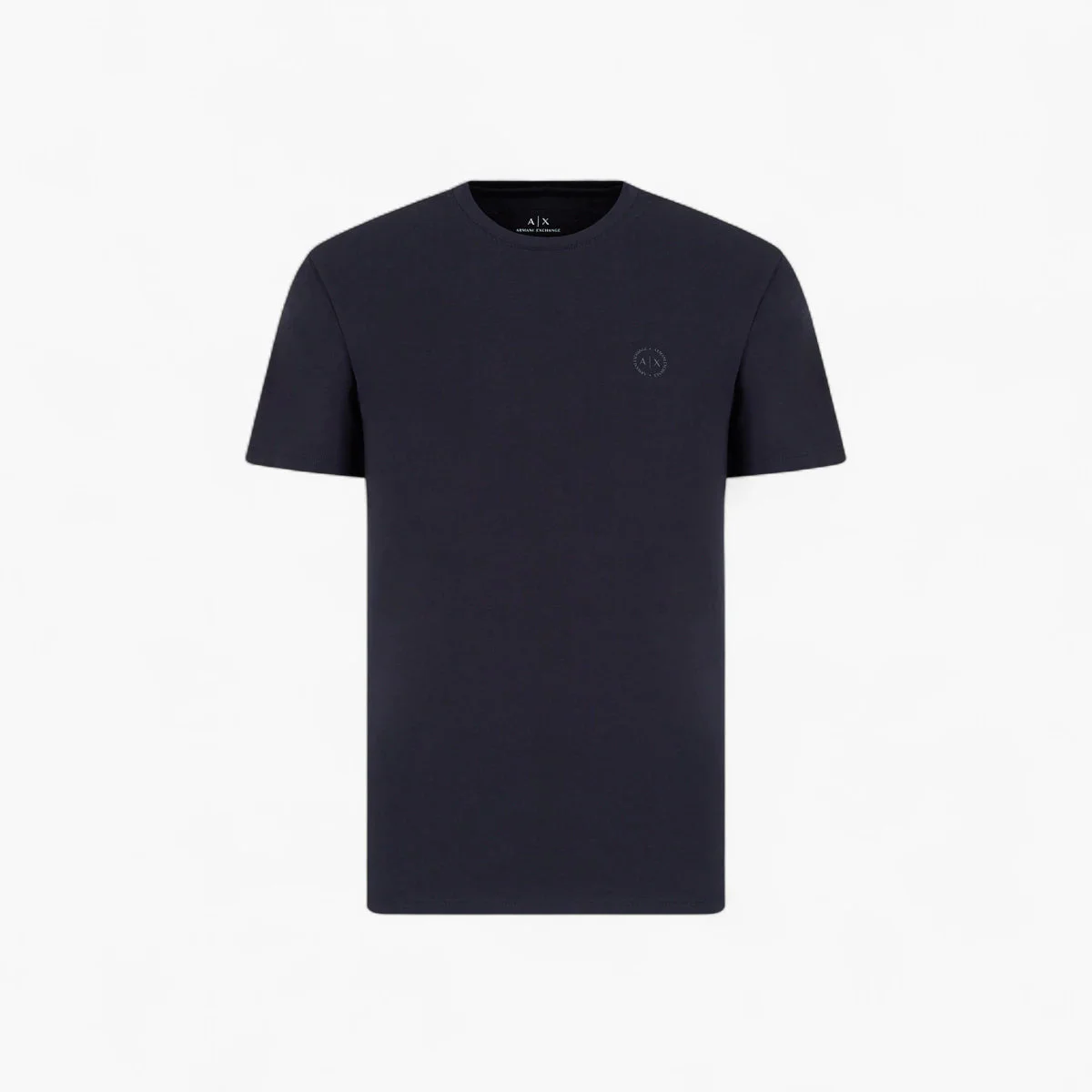 Slim Fit Cotton Crewneck T-Shirt With Sublte Tone-On-Tone Logo