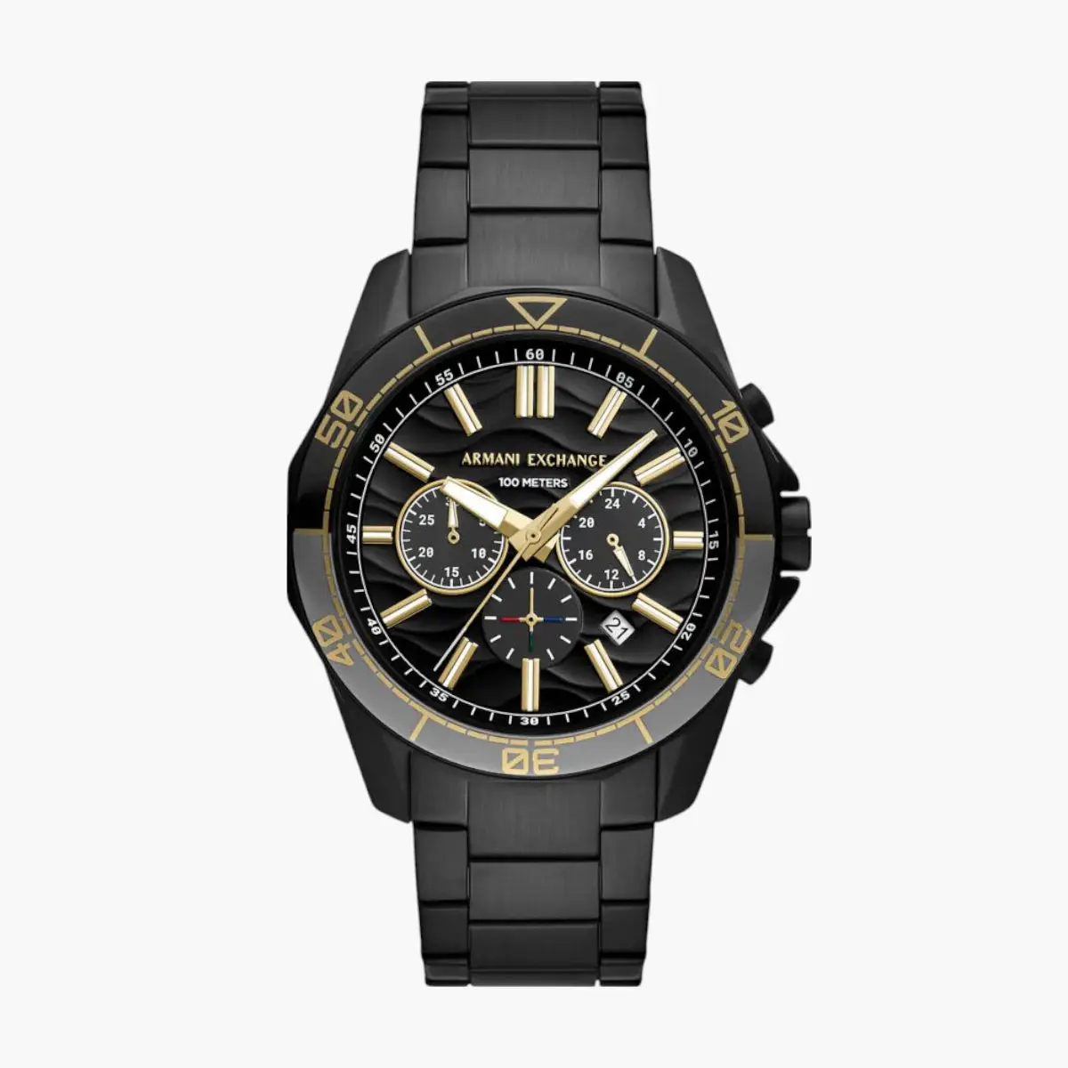 Black Stainless Steel Round Watch