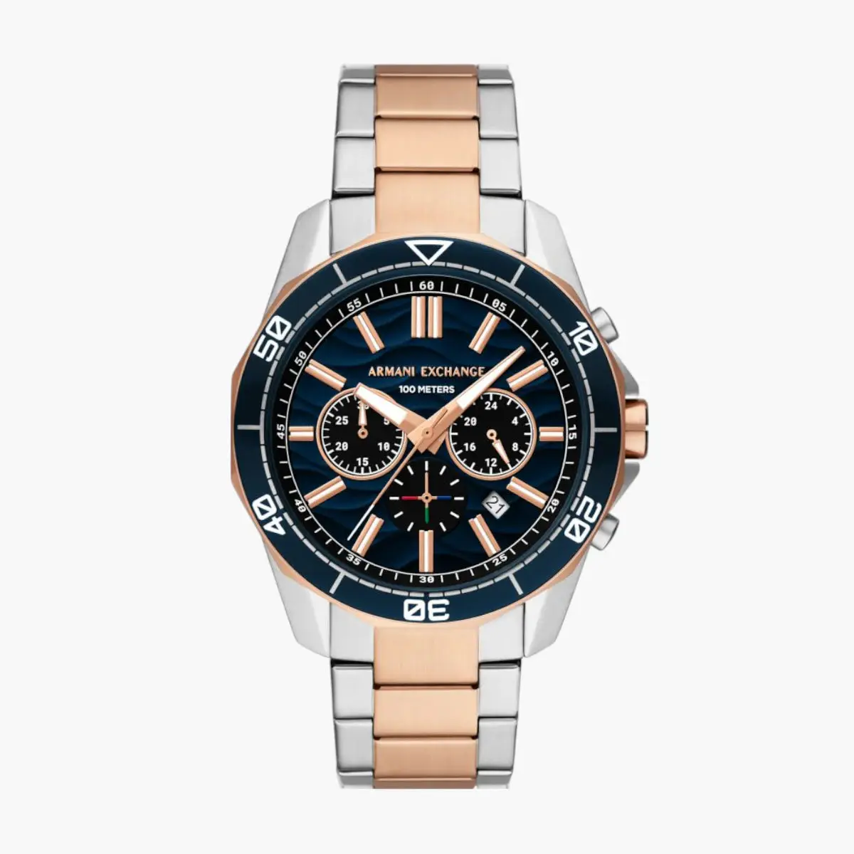 2-Tone Stainless Steel Round Watch