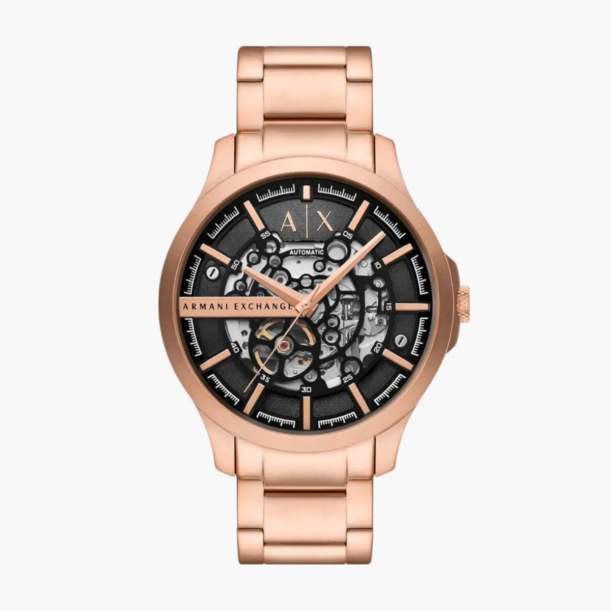 Rose Gold Stainless Steel Round Watch
