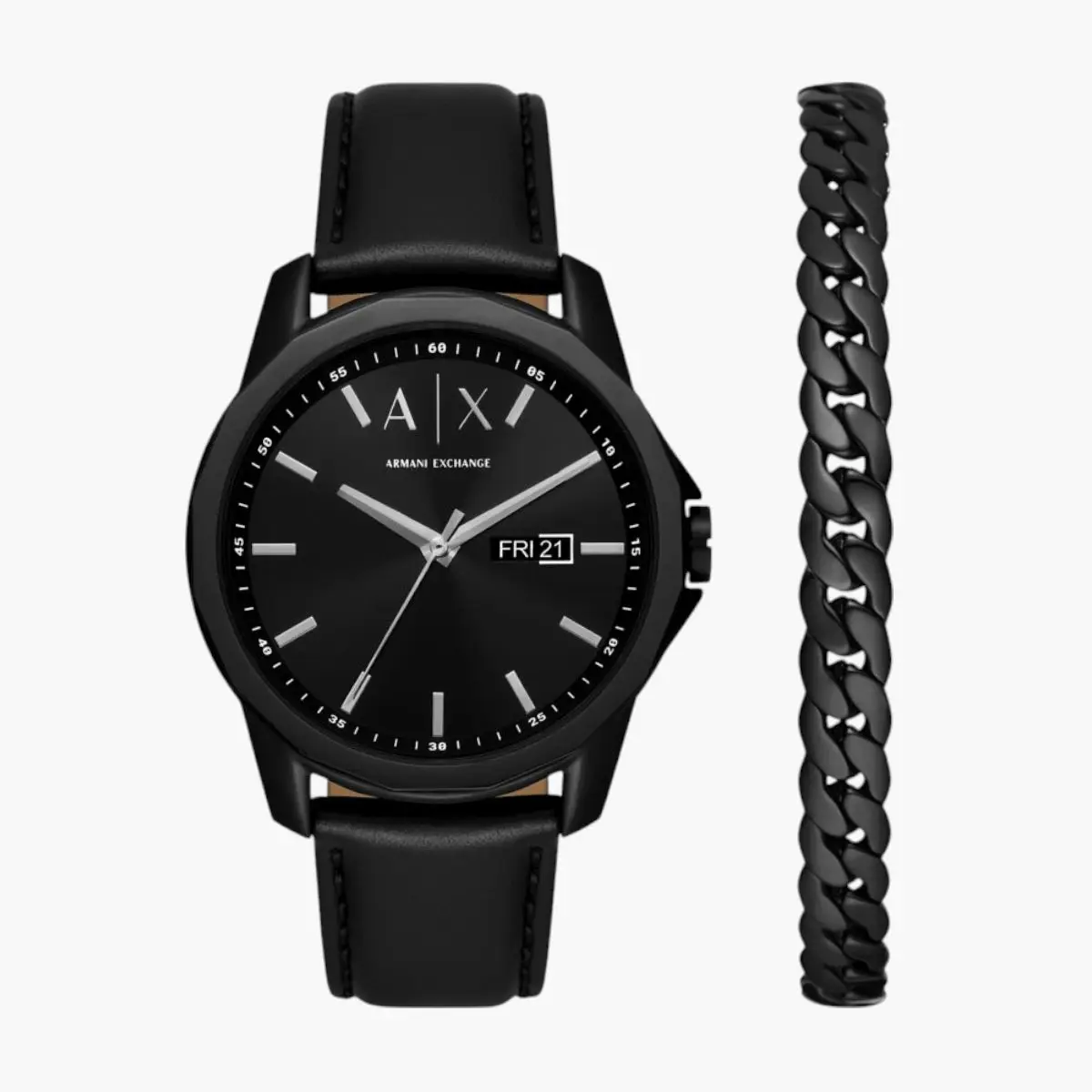 Black Stainless Steel Round Watch