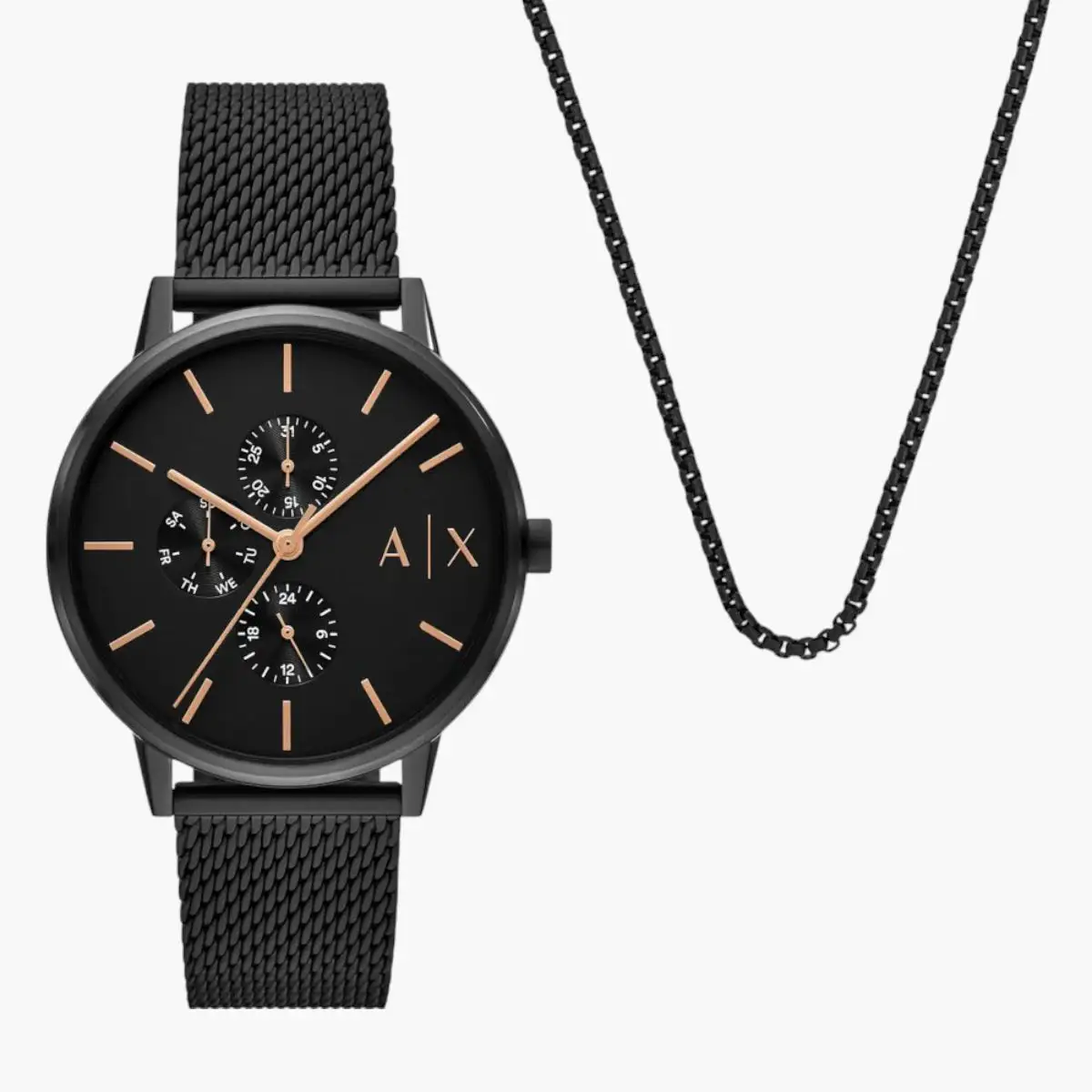 Black Stainless Steel Round Watch