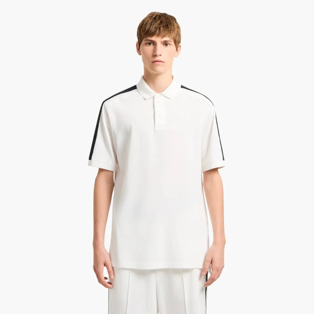 Regular Fit Cotton Polo Shirt With Contrast Logo Tape
