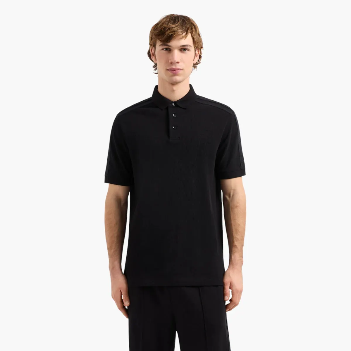 Regular Fit Cotton Polo Shirt With Tone-On-Tone Logo Tape