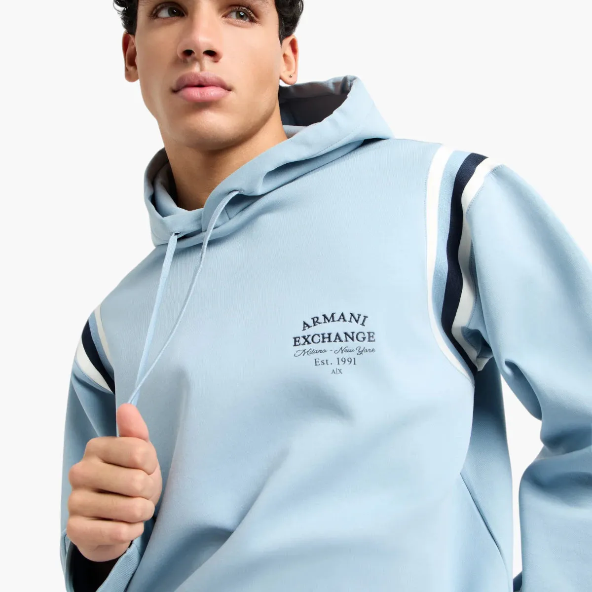 Regular Fit Hooded Cotton Sweatshirt With Armhole Detailing And Embroidered Logo