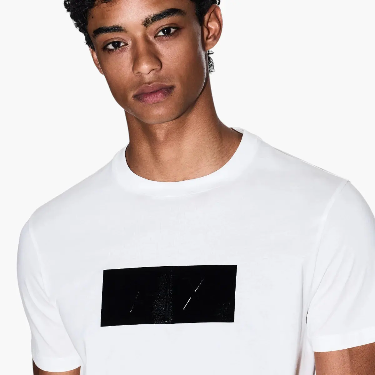 Regular Fit Cotton Crewneck T-Shirt With Embossed Plastisol Logo