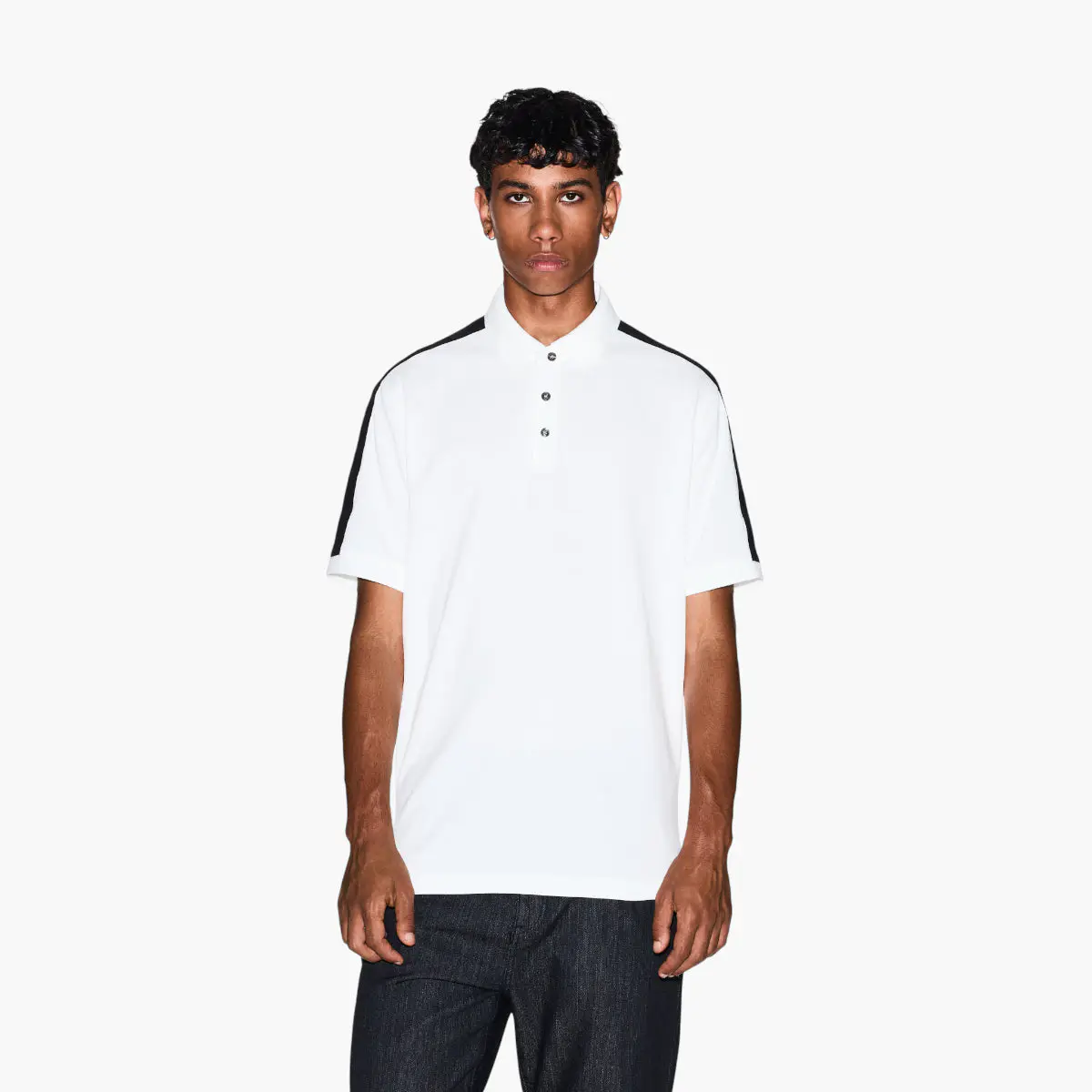 Regular Fit Cotton Polo Shirt With Contrasting Logo Tape