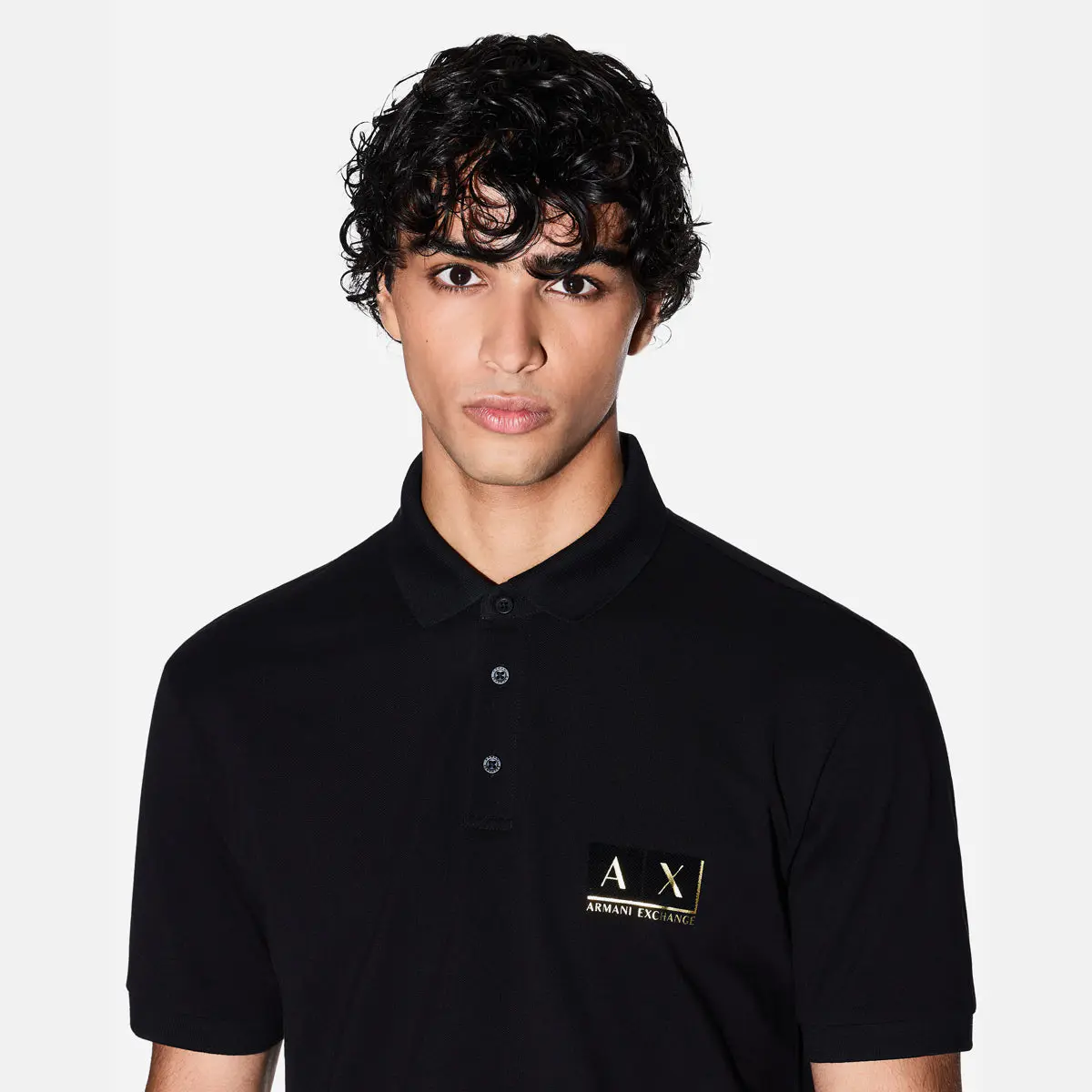 Regular Fit Cotton Polo Shirt With A 3 Button Closure And Flocking Logo Patch