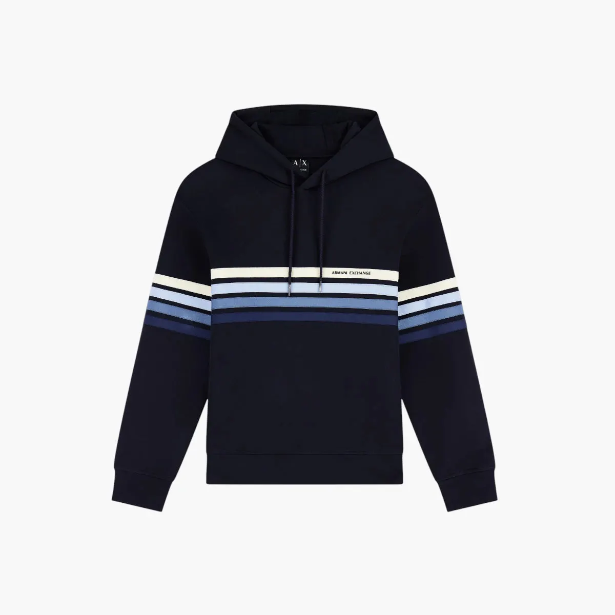 Comfort Fit Stretch Cotton Hoodie With Decorative Branded Tape