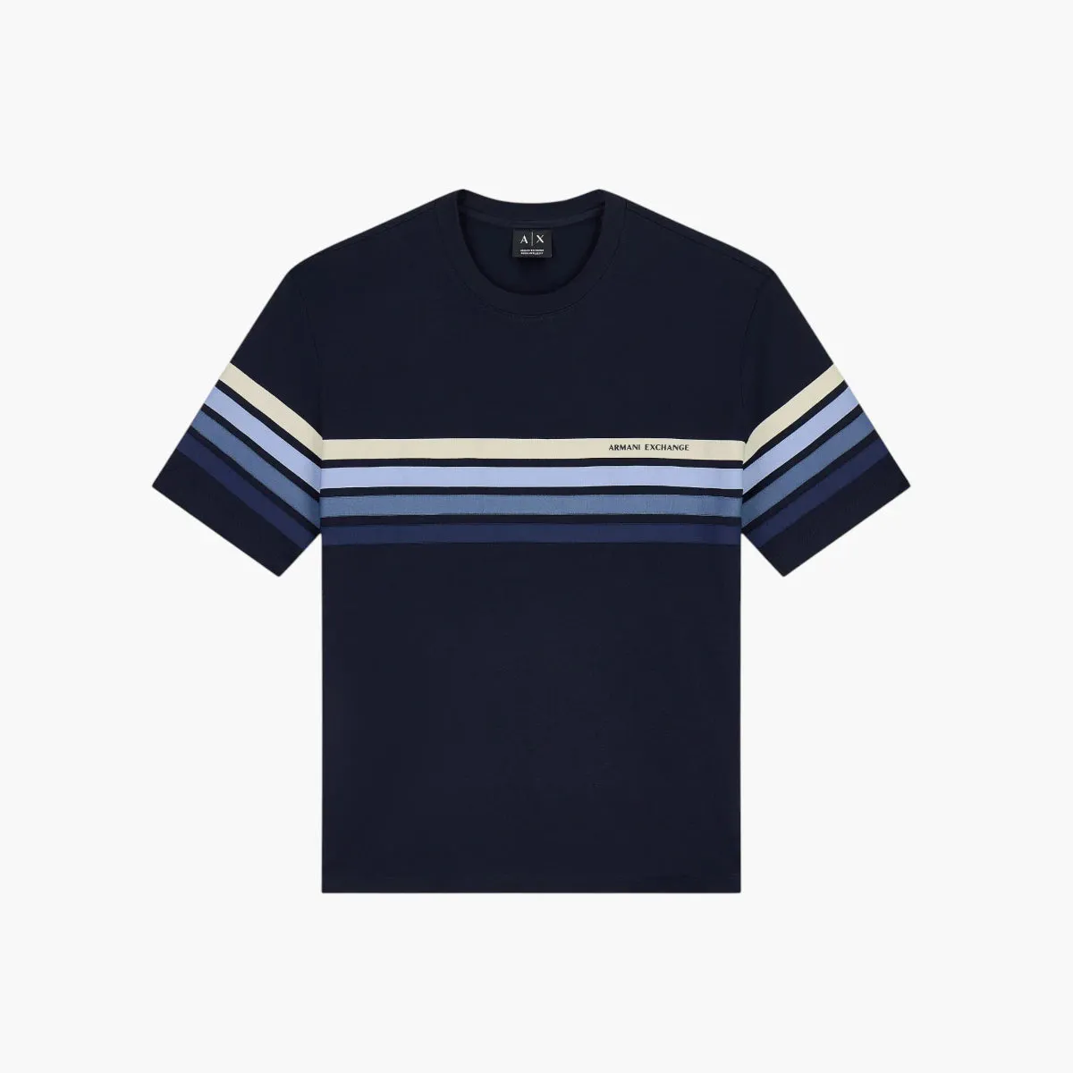 Regular Fit Cotton Crewneck T-Shirt With Decorative Branded Tape