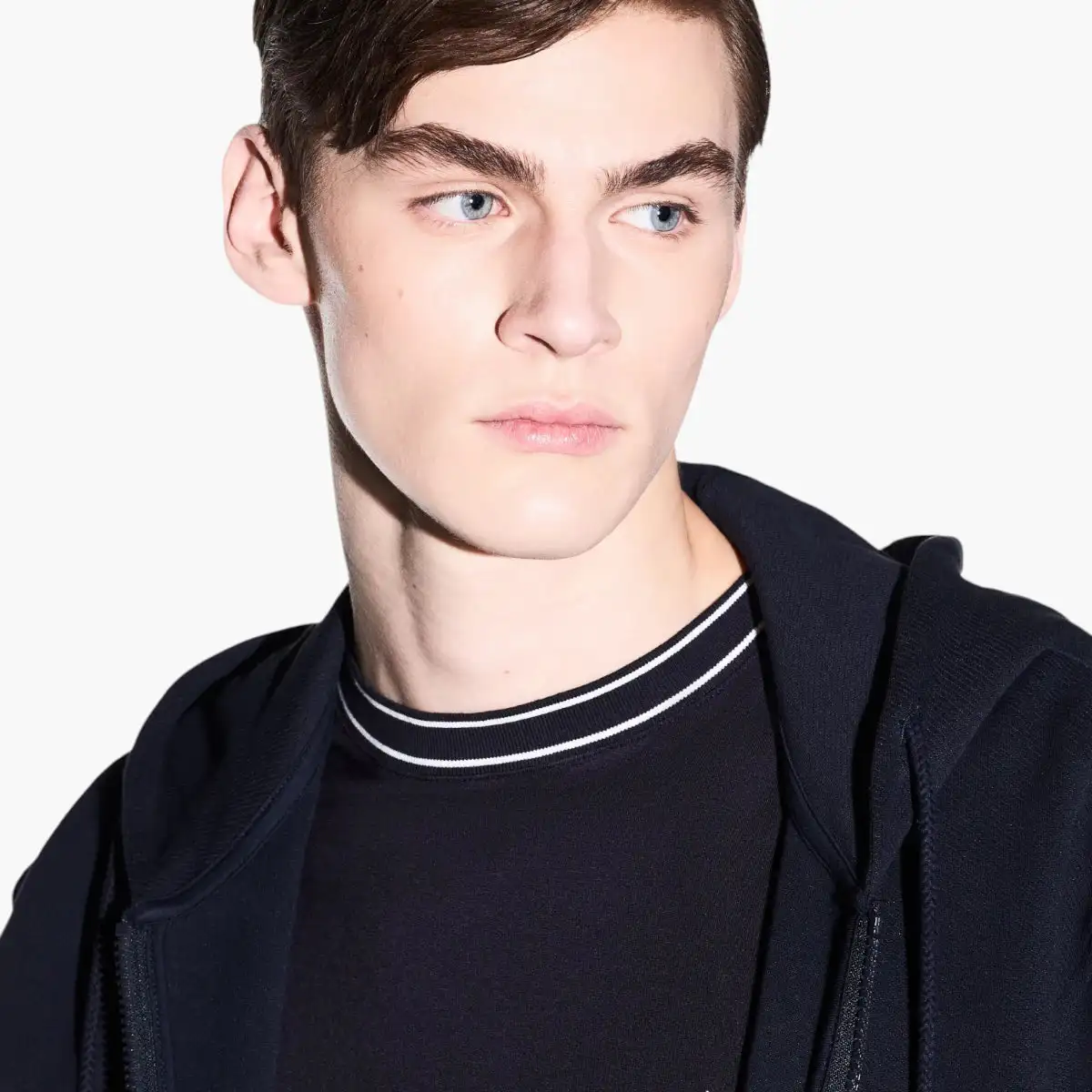 Slim Fit Crewneck T-Shirt With Contrast Tipping And Embroidered Branding