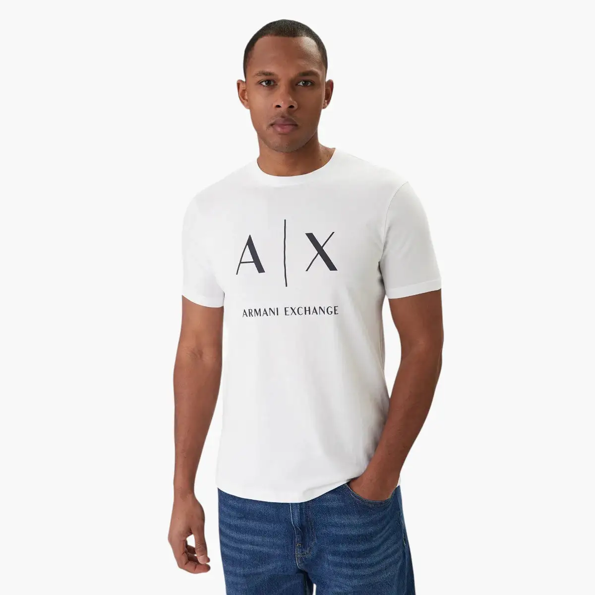 Slim Fit Cotton Crewneck Essentials T-Shirt With Central Branding