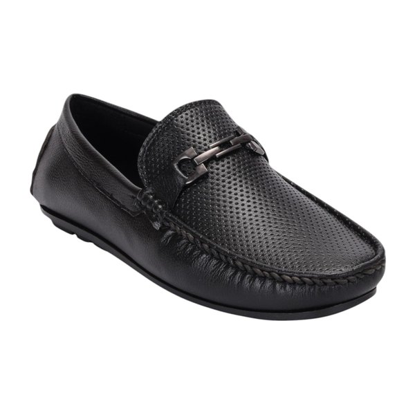 Men Black Sleek Moc-Toe Loafer | Centro Shoes & More