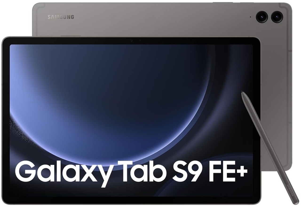 Samsung Galaxy Tab S9 FE+, S Pen in-Box, 31.50 cm (12.4 inch) Display, RAM 12 GB, ROM 256 GB Expandable, WiFi+5G, IP68 Tablet, Grey