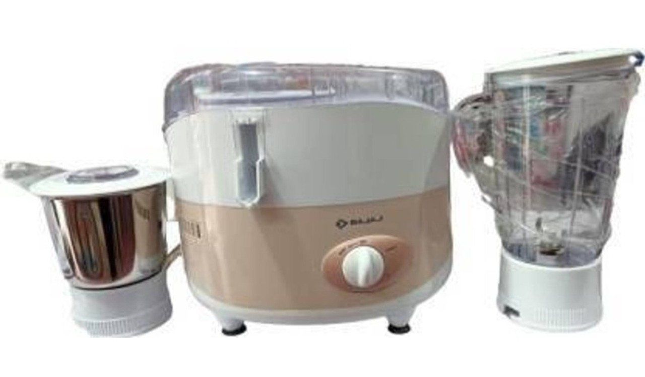 Bajaj Juicer Mixer Grinder 500W 2 Jars White (FRESH SUP DLX)