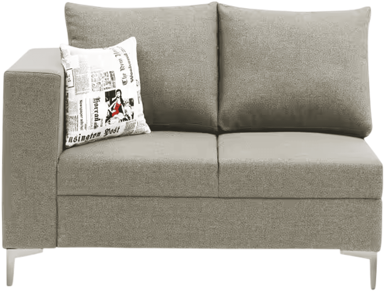 Hidenchic Astro - Beige Fabric Sectional Sofa (2 - Seater)