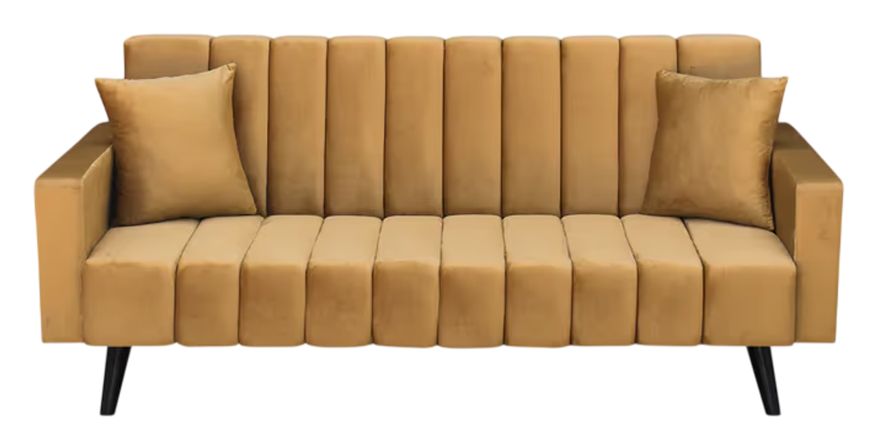Hidenchic Maisy Fabric 3 Seater Sofa - Mustard