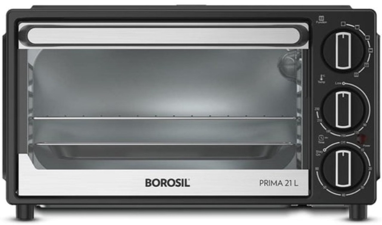 Borosil Prima Oven Toaster Griller 21L 5-Stage Heating Convection Timer